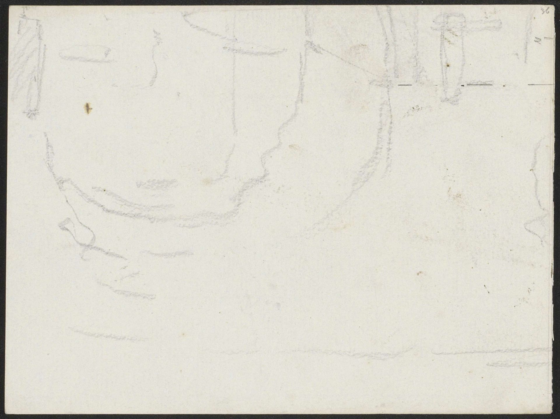 Studie, mogelijk de weerspiegeling van een brug in het water by Willem Witsen