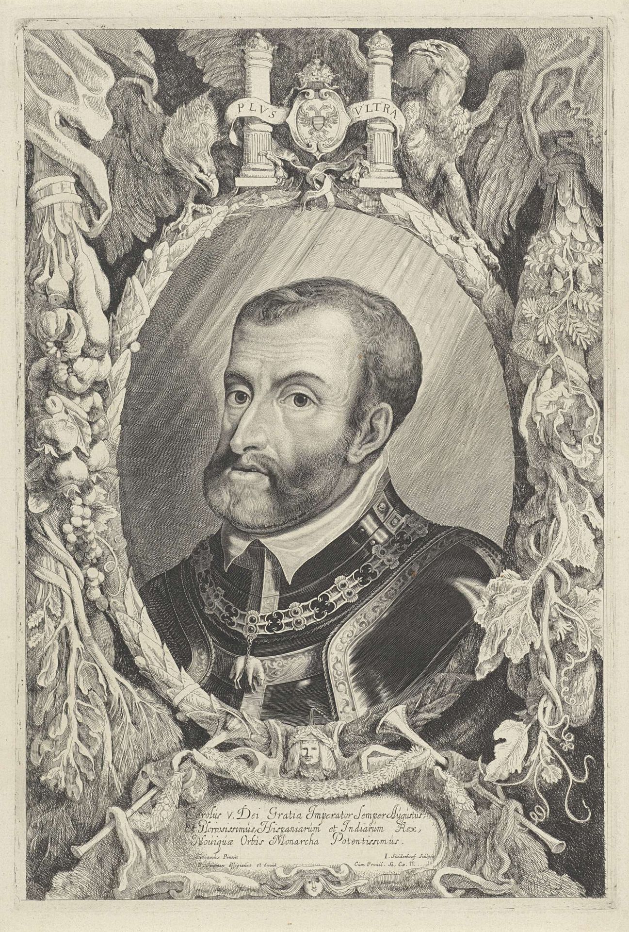 Portret van Karel V van Habsburg by Jonas Suyderhoef