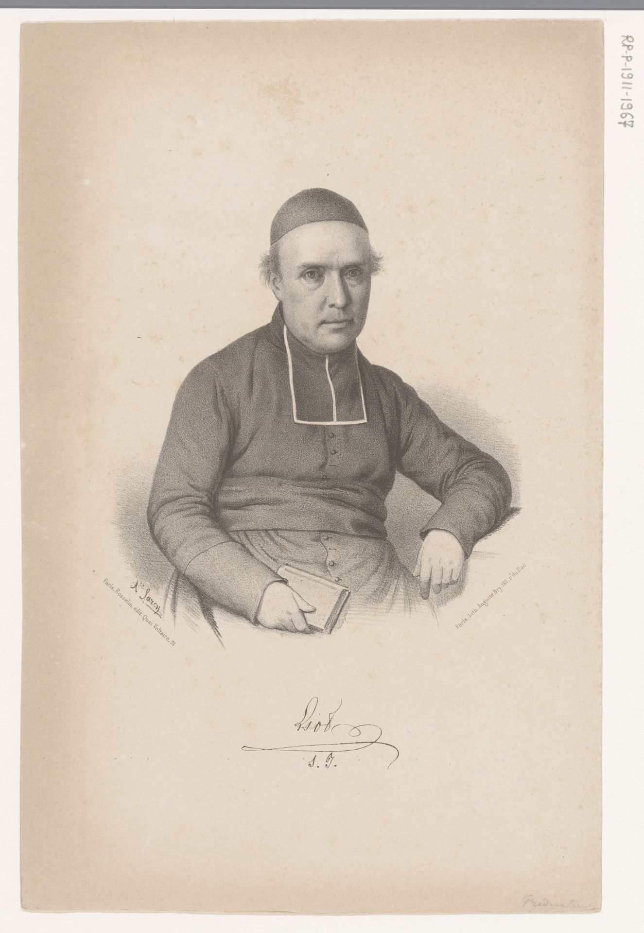 Portret van een geestelijke by Alphonse Farcy