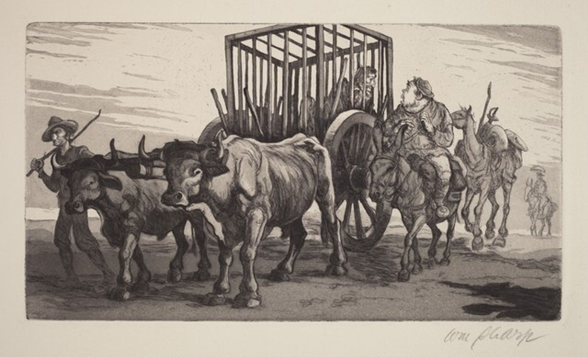 Scene from Don Quixote (?) by William Sharp