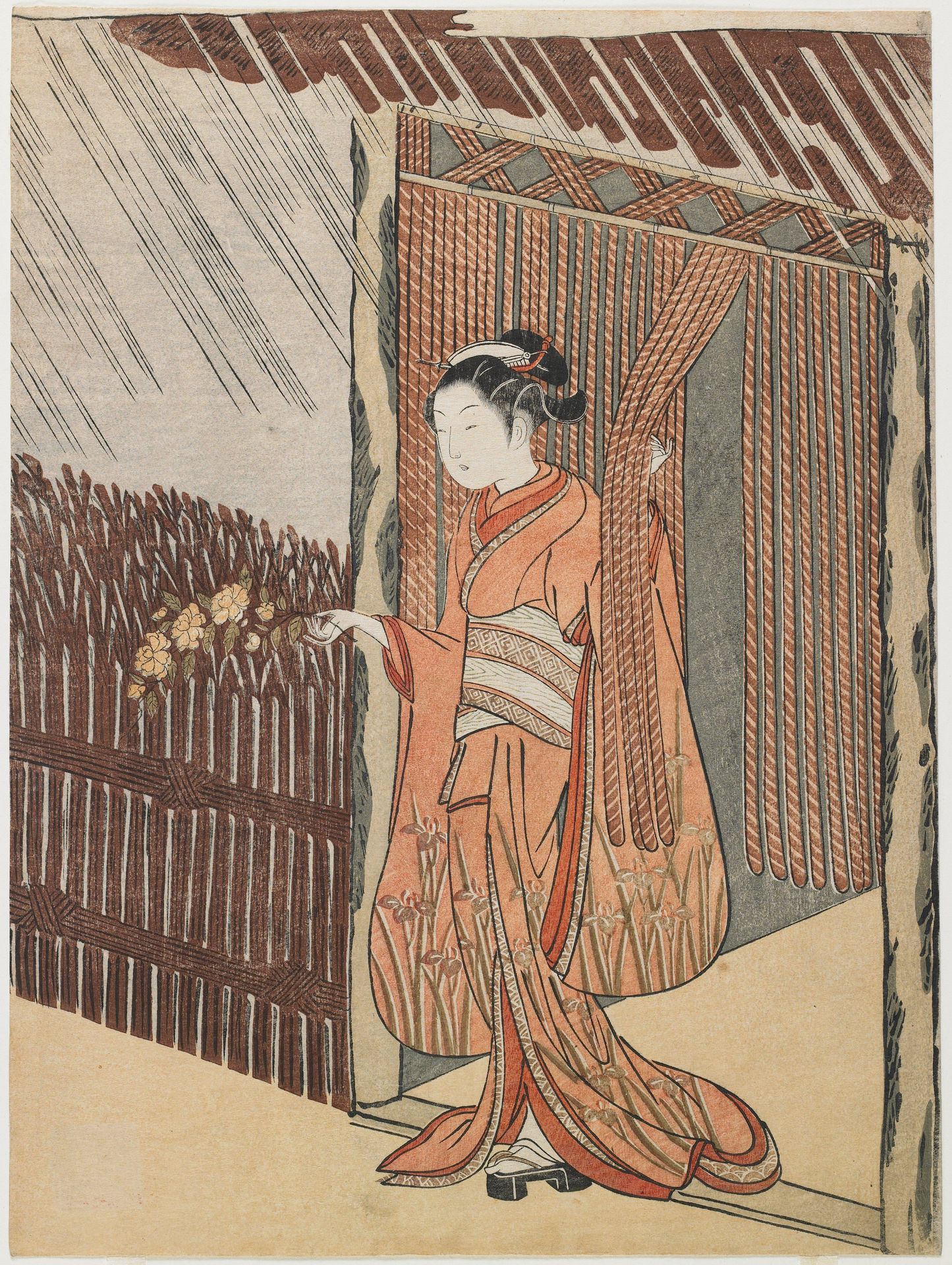 Visual Parody of the Poet Ōta Dōkan by Suzuki Harunobu 鈴木春信