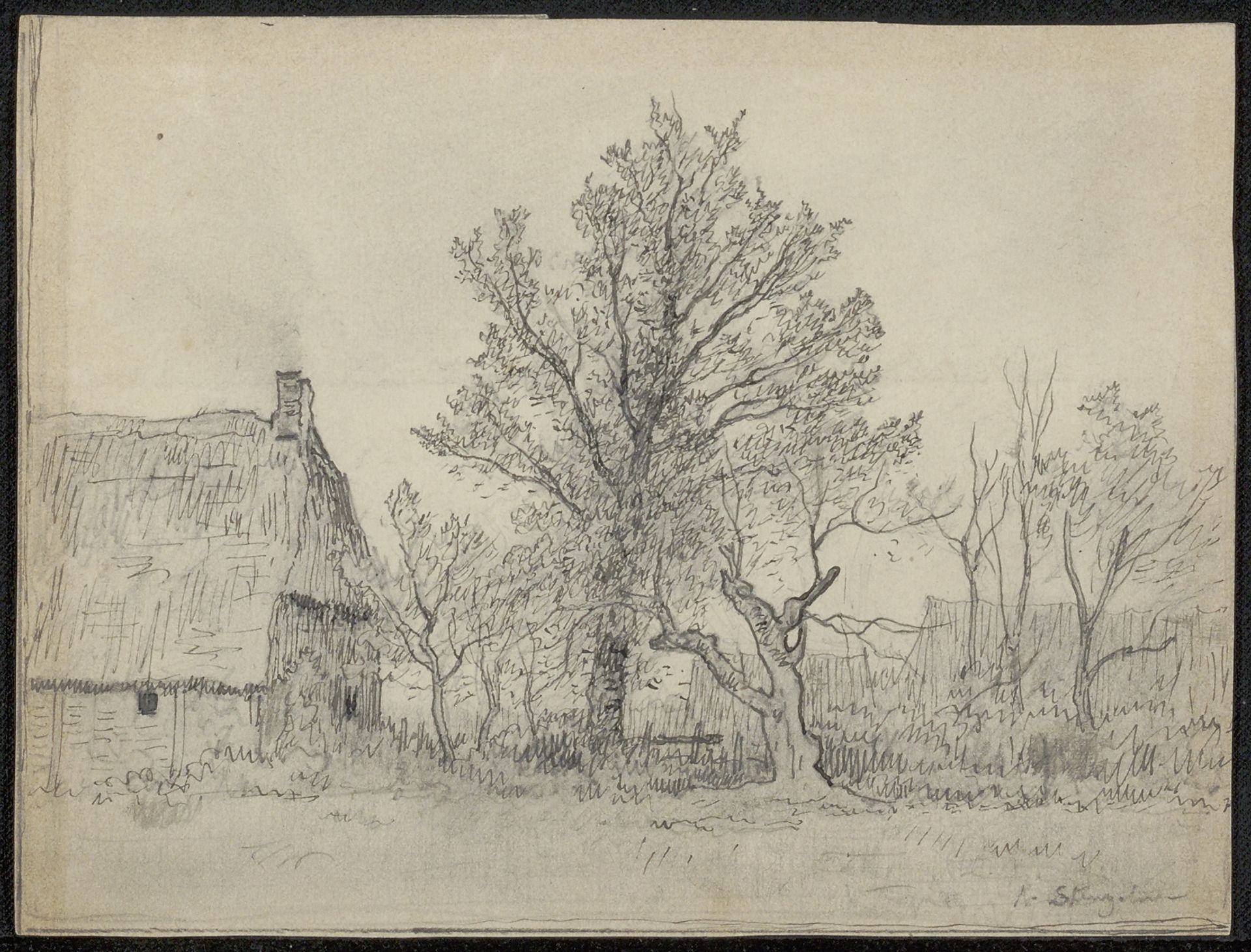 Tekening uit archief Philip Zilcken by Alphonse Stengelin