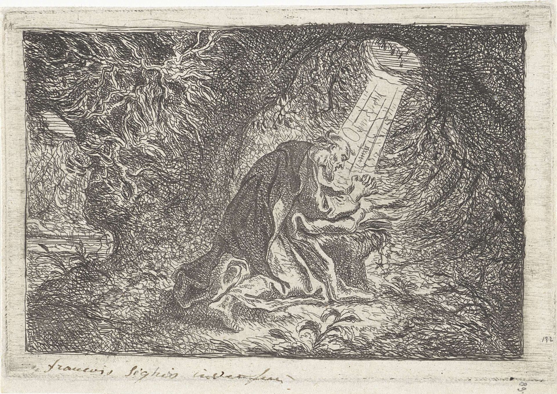 H. Hieronymus als boeteling in de woestijn by François Seghers
