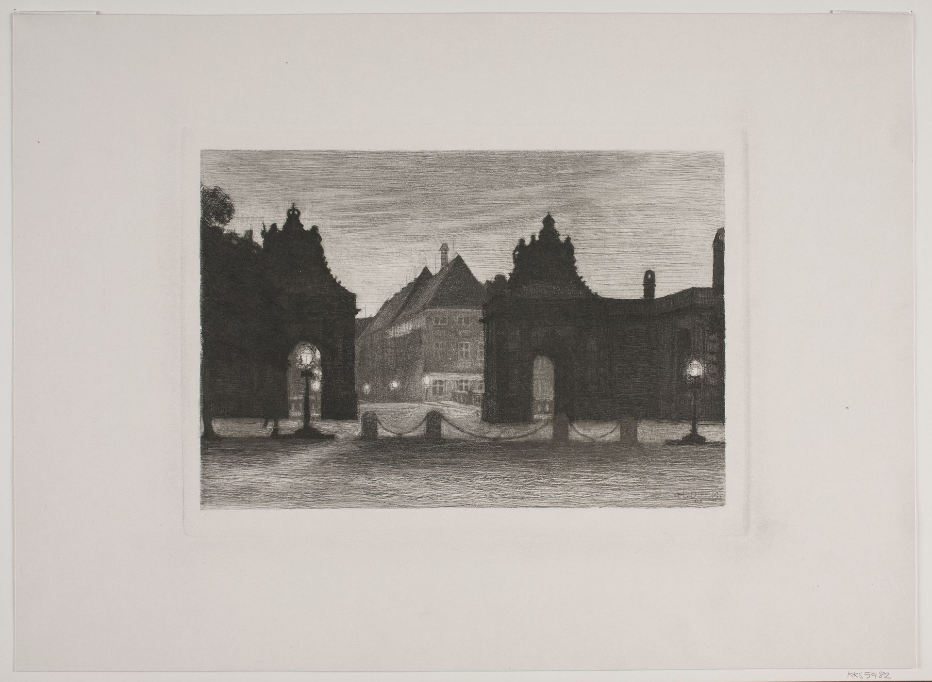 Pavillonbygningerne ved Christiansborg Ridebane by Heinrich Dohm