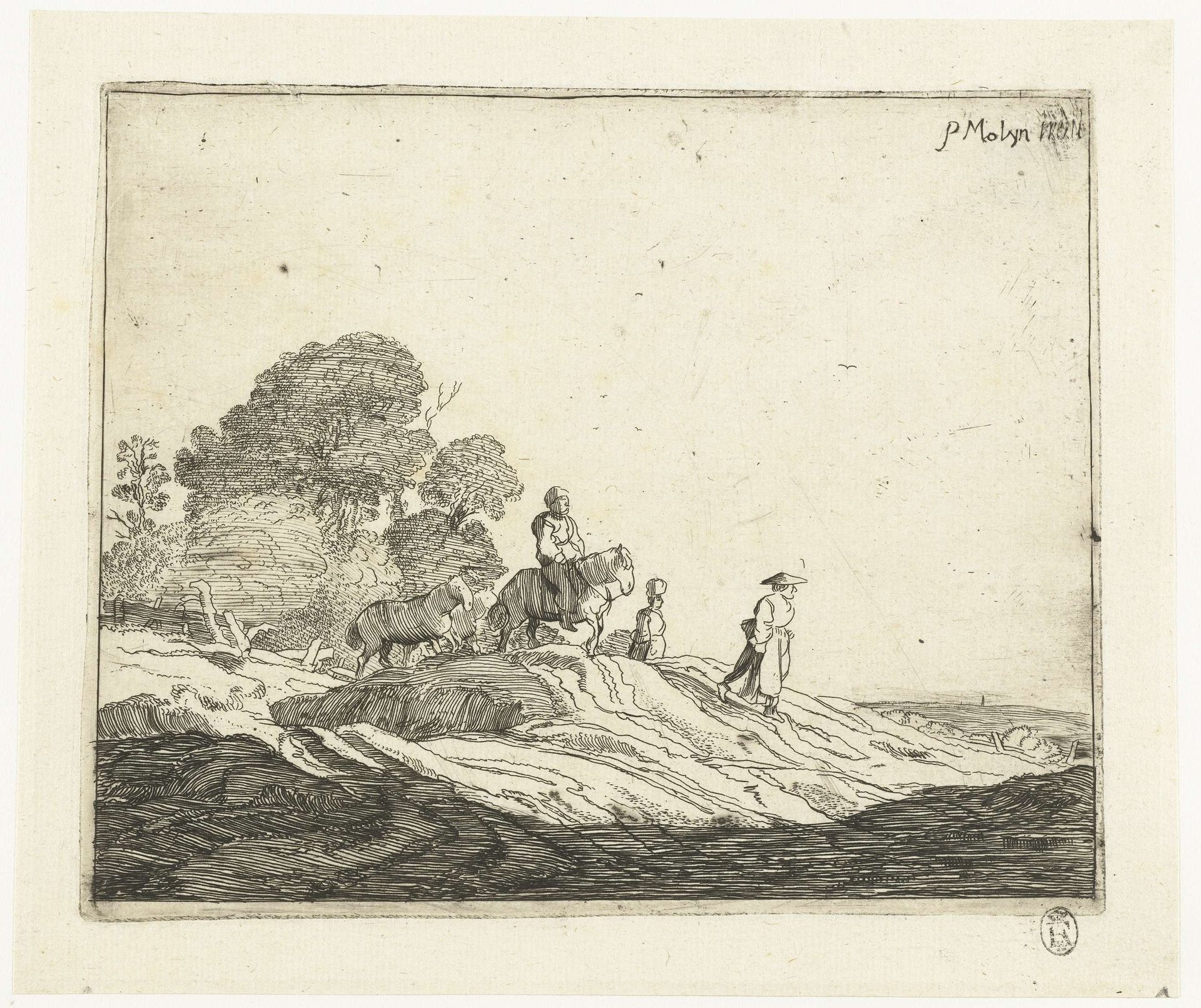 Landschap met paarden by Cornelis van Kittensteyn