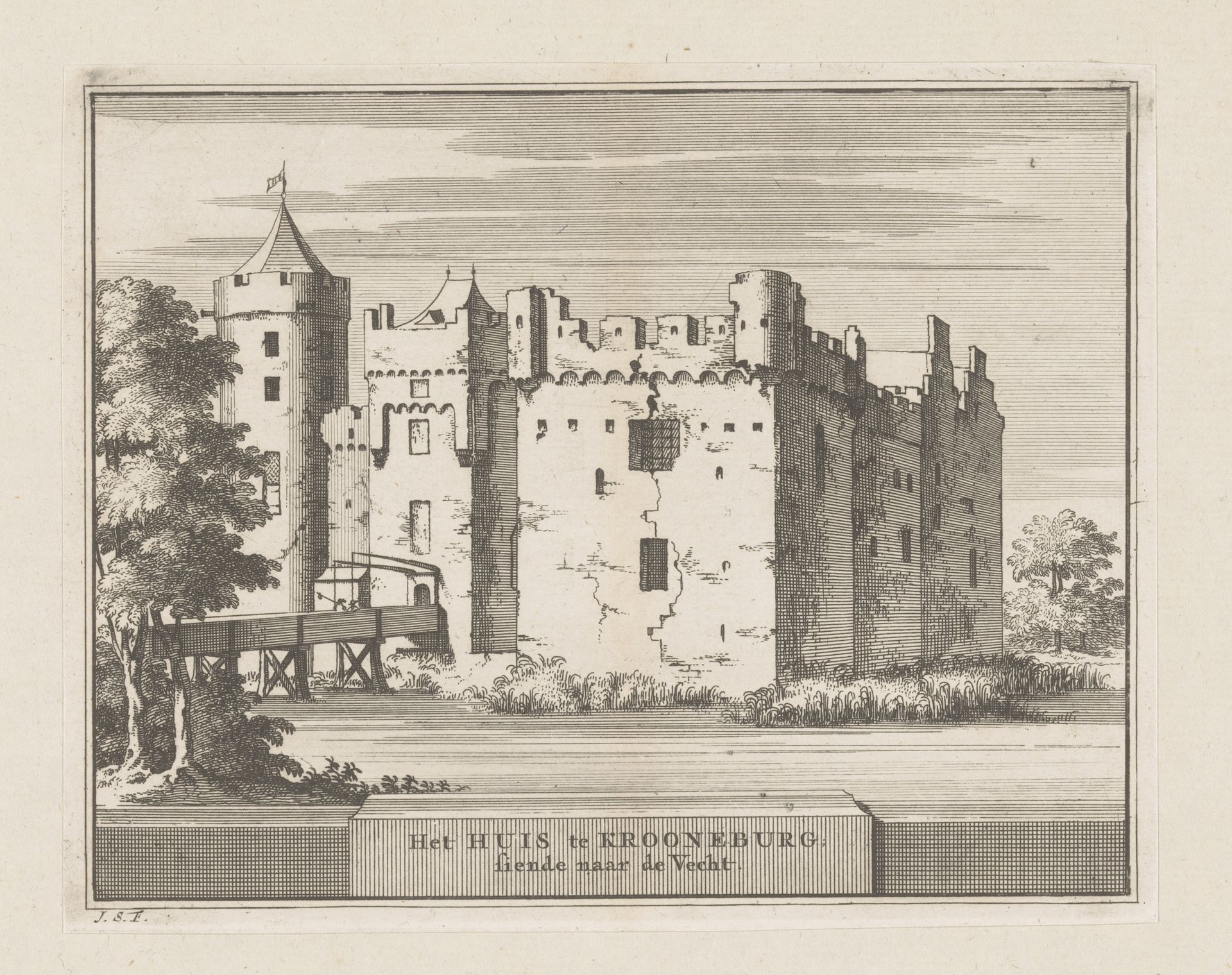 Gezicht op Huis Kronenburg te Loenen aan de Vecht by Jacobus Schijnvoet
