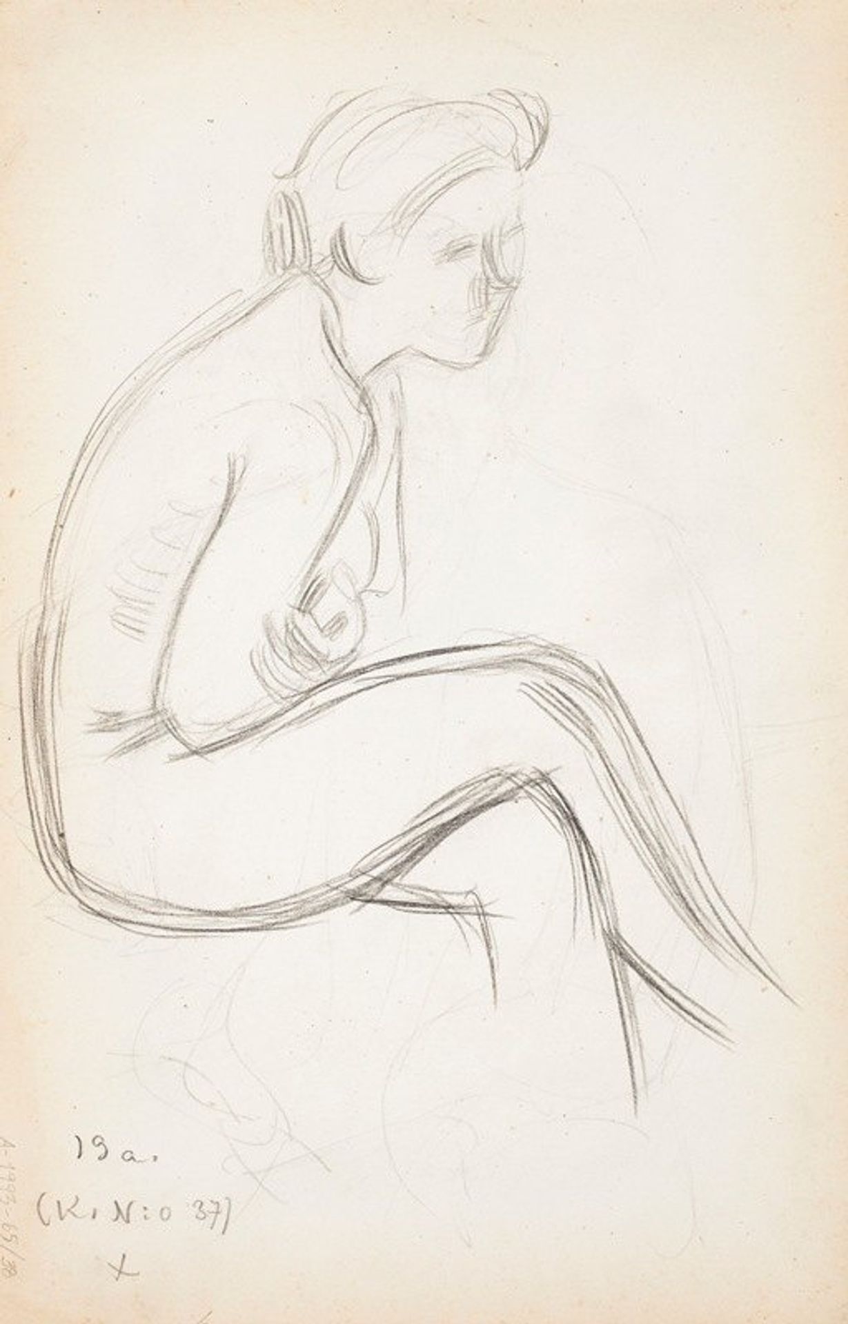 Alastonmalli. Todennäköisesti 1909. by Eero Järnefelt