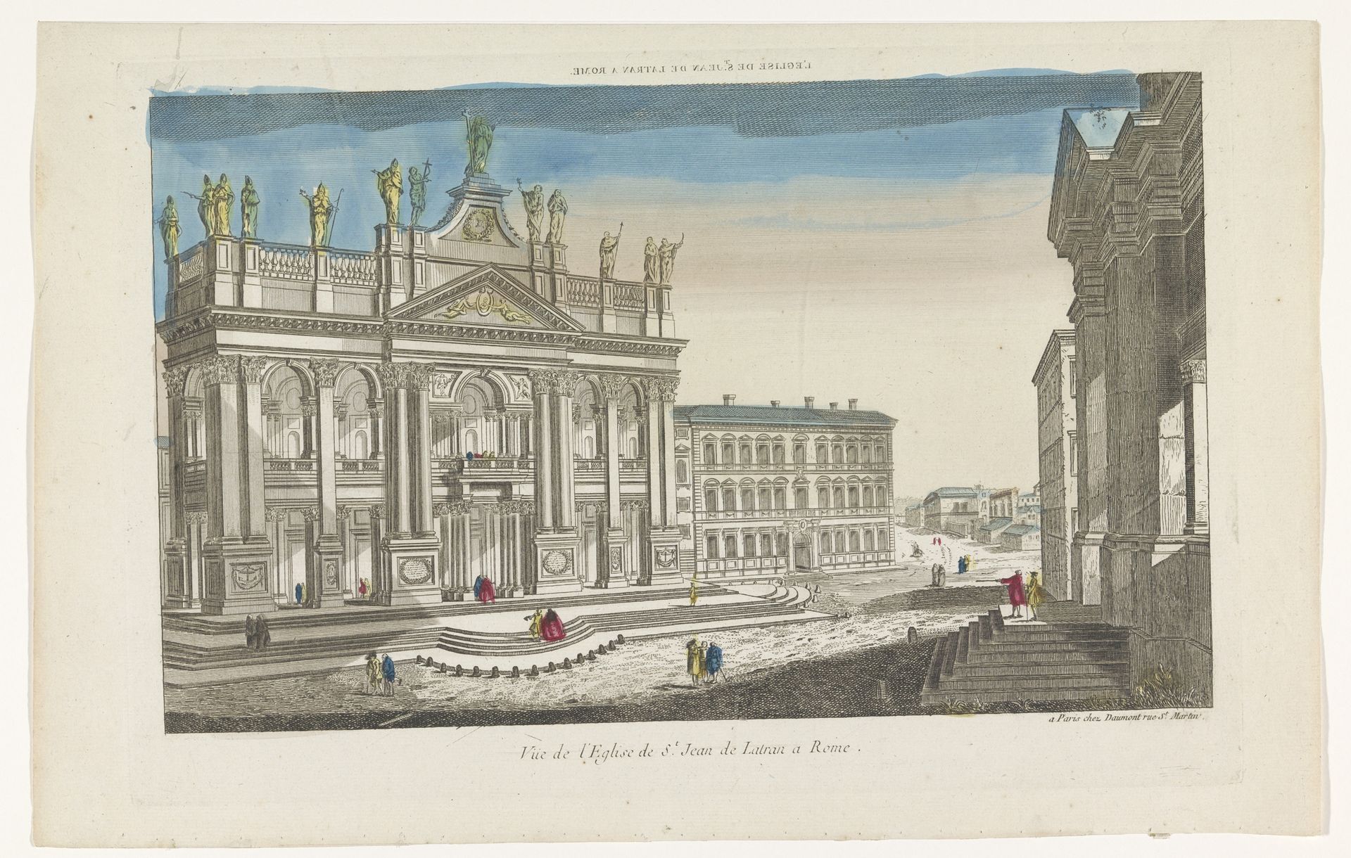 Gezicht op de kerk Sint-Jan van Lateranen te Rome by Jean-François Daumont