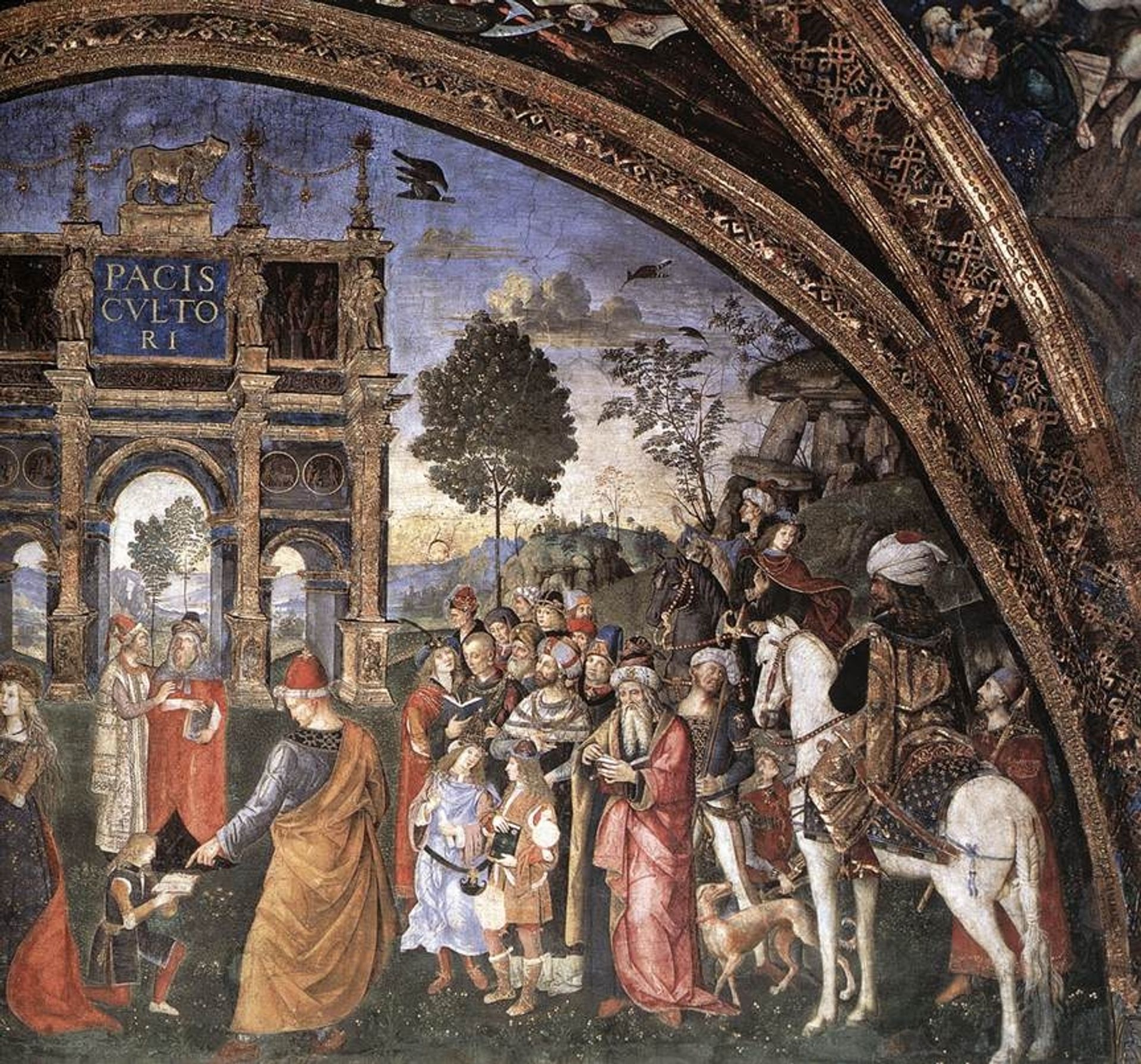 St Catherine's Disputation (detail) by Pinturicchio