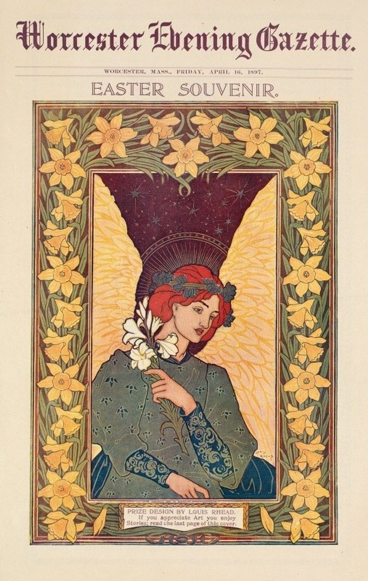 Worcester evening gazette. Easter souvenir. by Louis Rhead