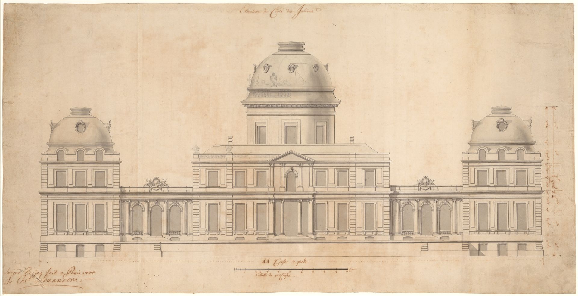 Design for the Garden Façade of a Palace by Giovanni Niccolò Servandoni