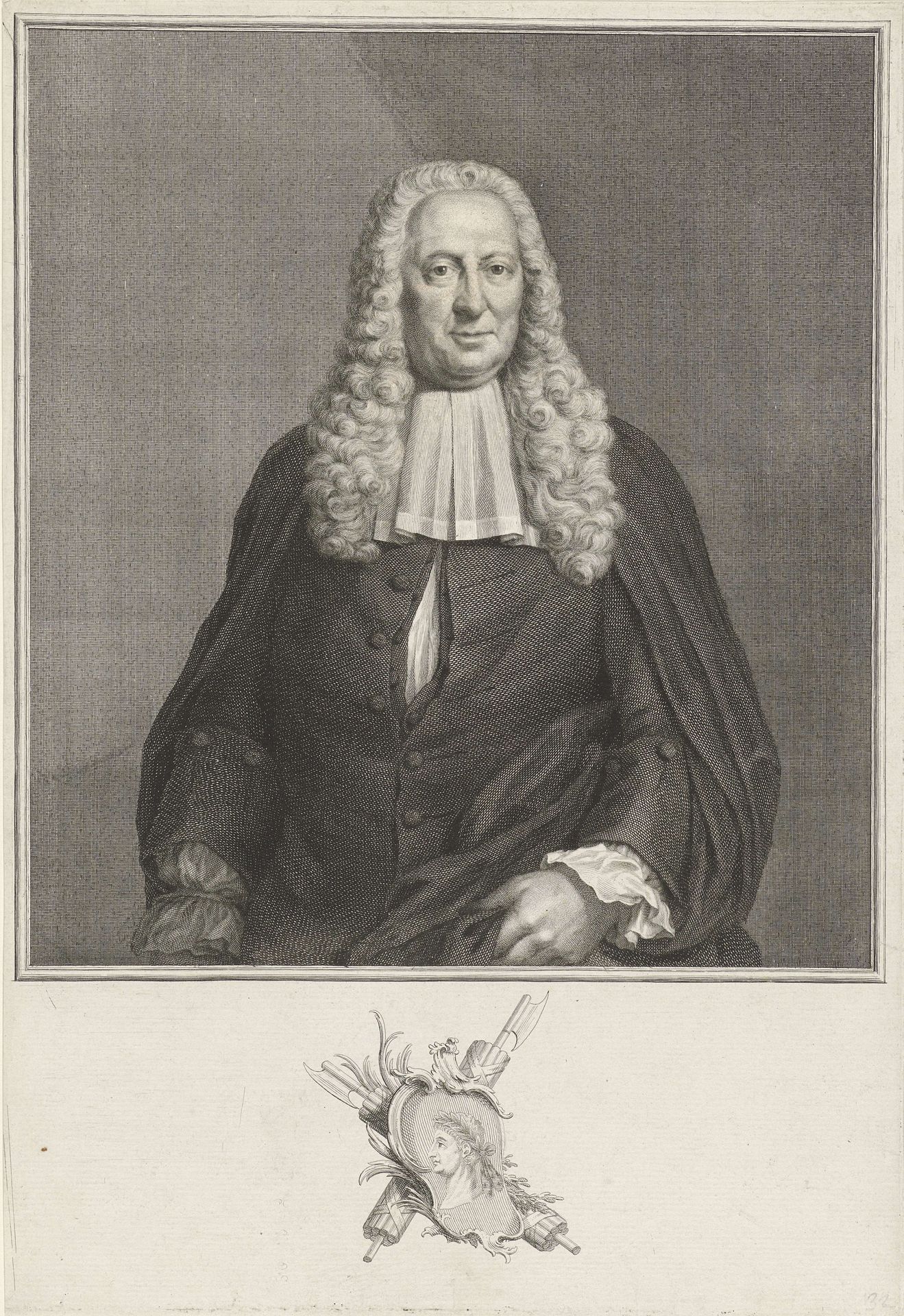 Portret van Gerrit Hooft by Jacob Houbraken