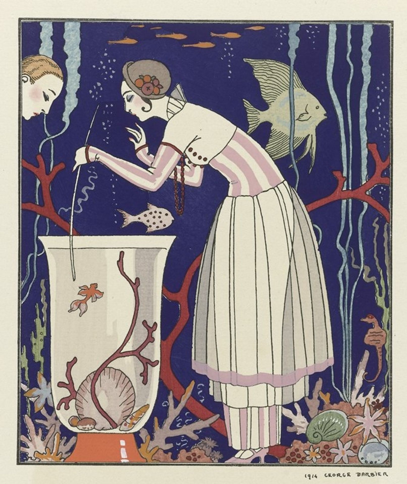 L’étourdissant petit poisson ; Robe d’été by George Barbier