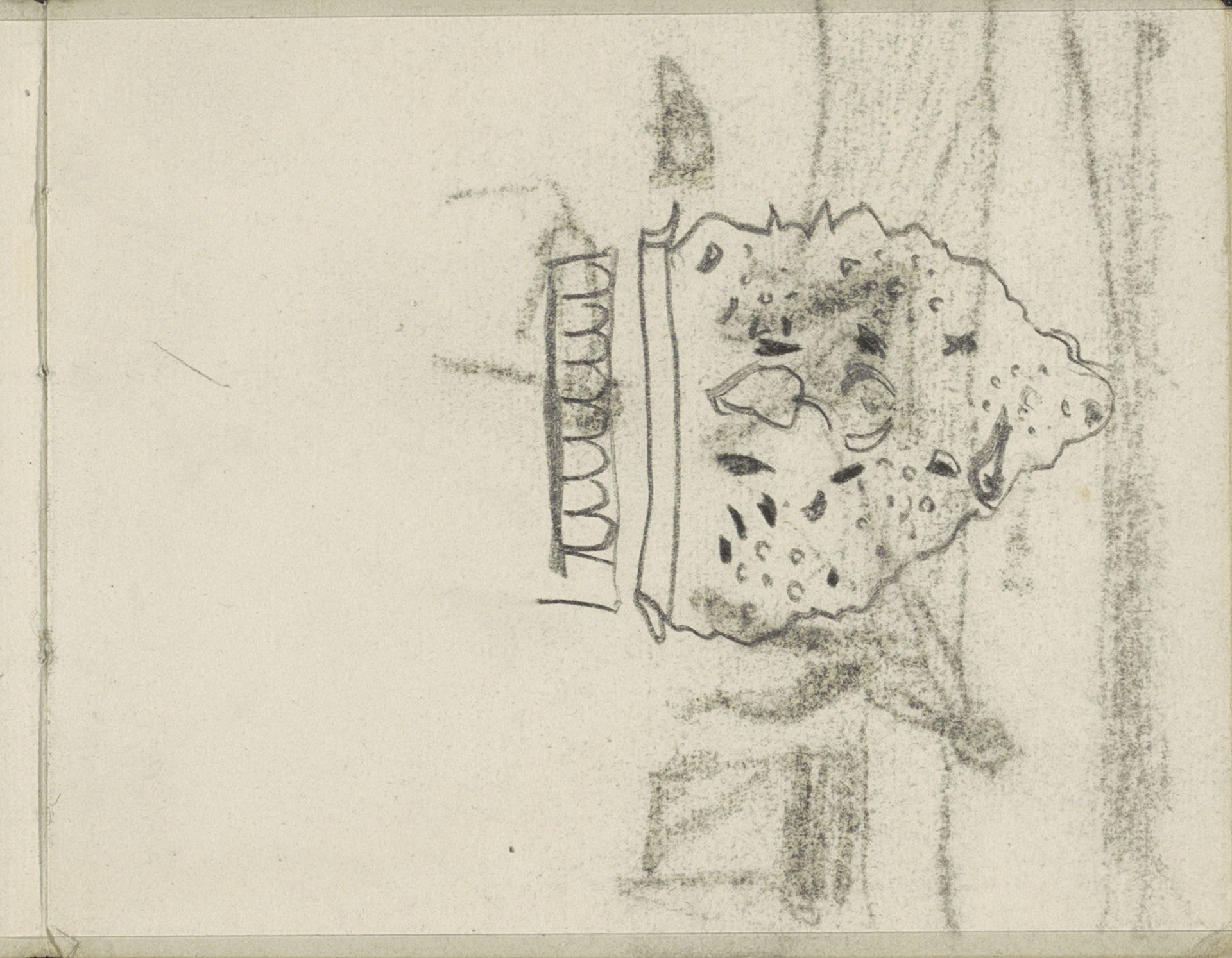 Studie, mogelijk van een gevulde mand by George Hendrik Breitner