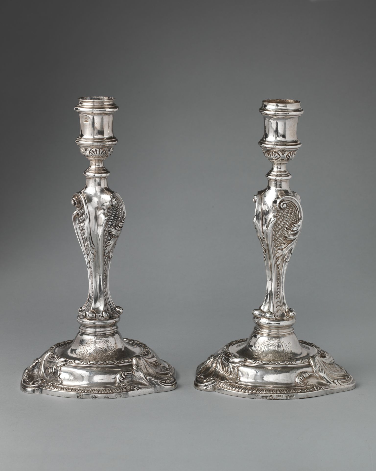 Pair of candlesticks by Thomas Gilpin