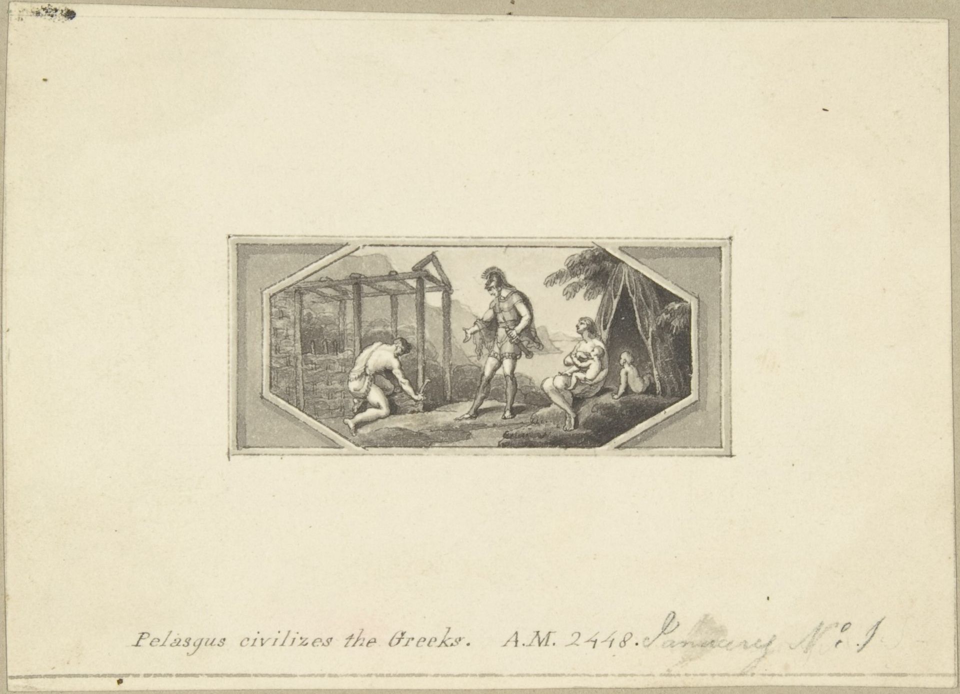 Pelasgus Civilizes the Greeks by Edward Francis Burney