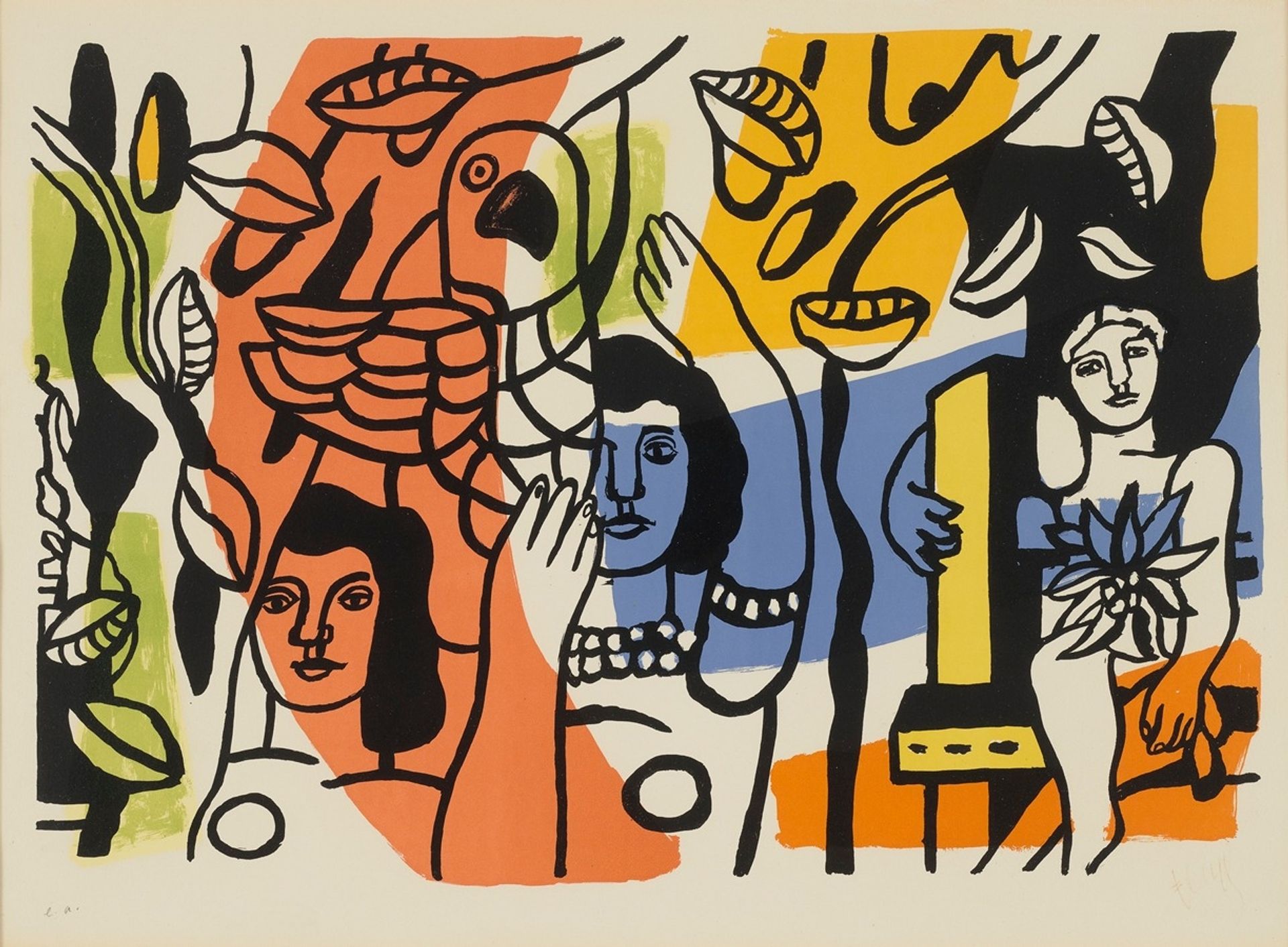 Les Femmes au perroquet by Fernand Léger