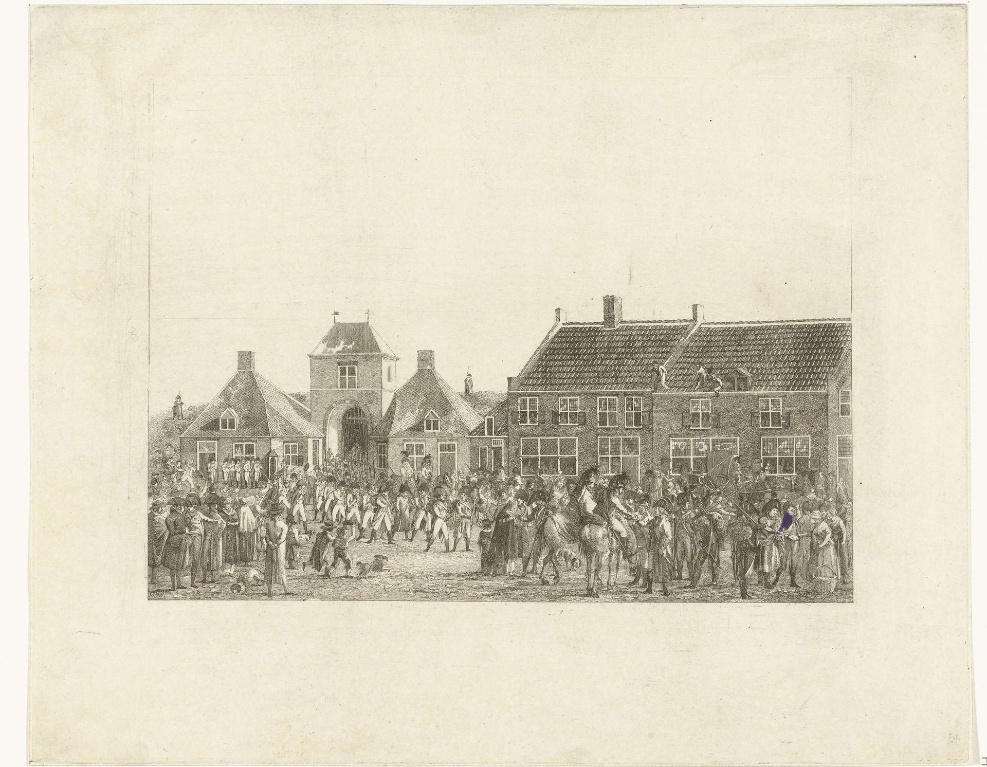 Franse troepen trekken Breda binnen, 1793 by Joannes Bemme