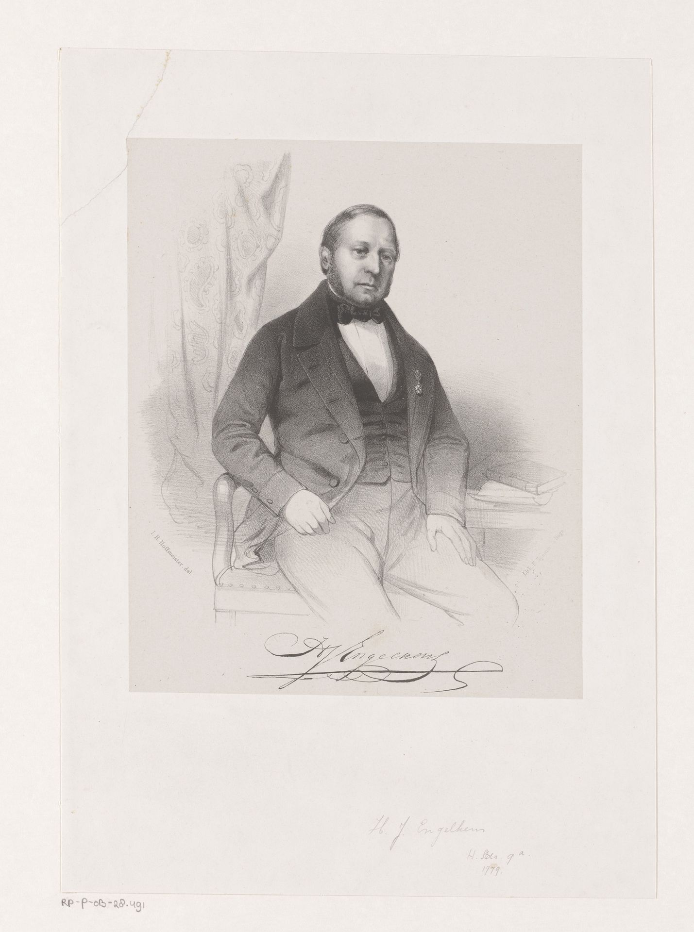 Portret Herman Johan Engelkens by Johan Hendrik Hoffmeister