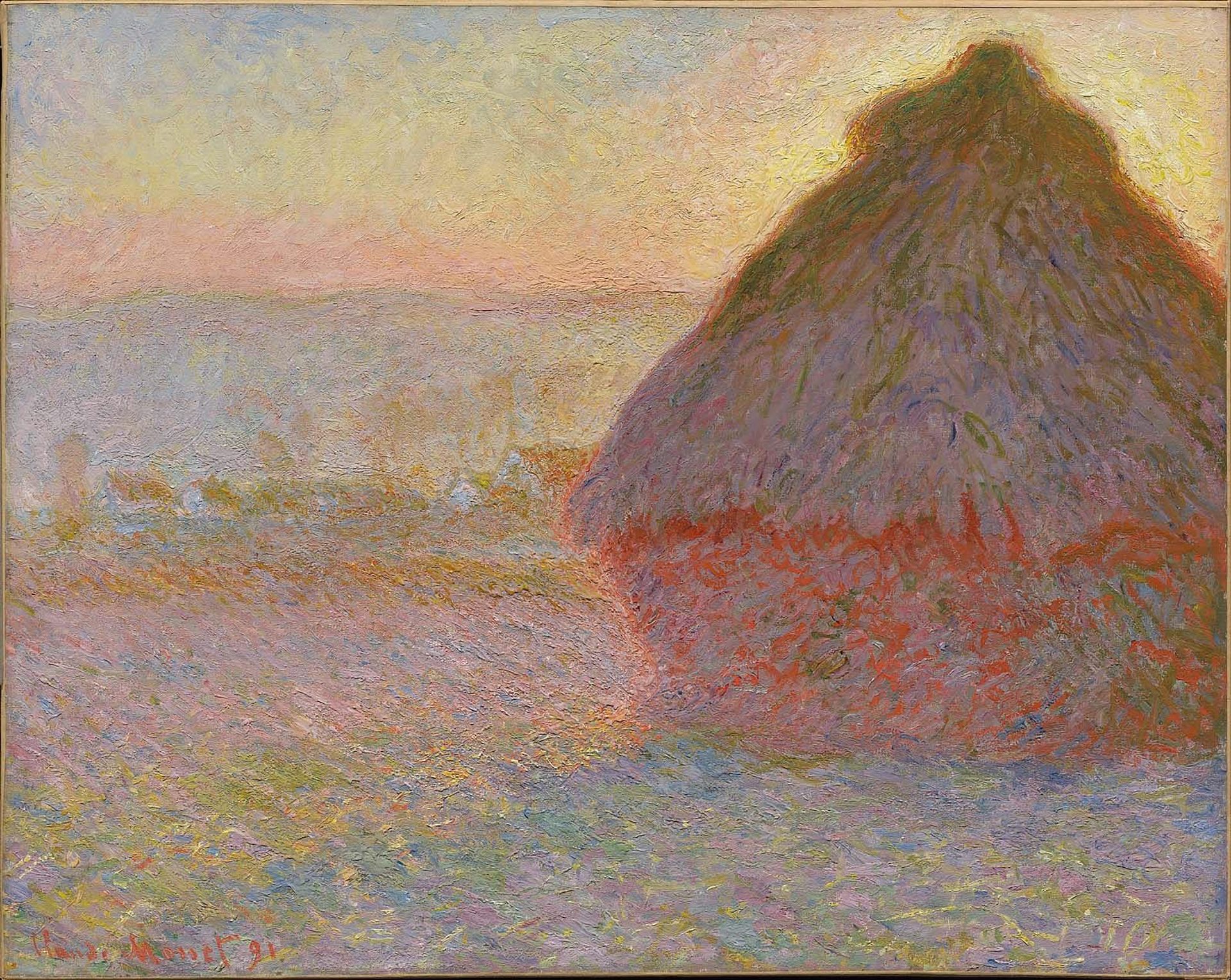 Grainstack (Sunset) by Claude Monet