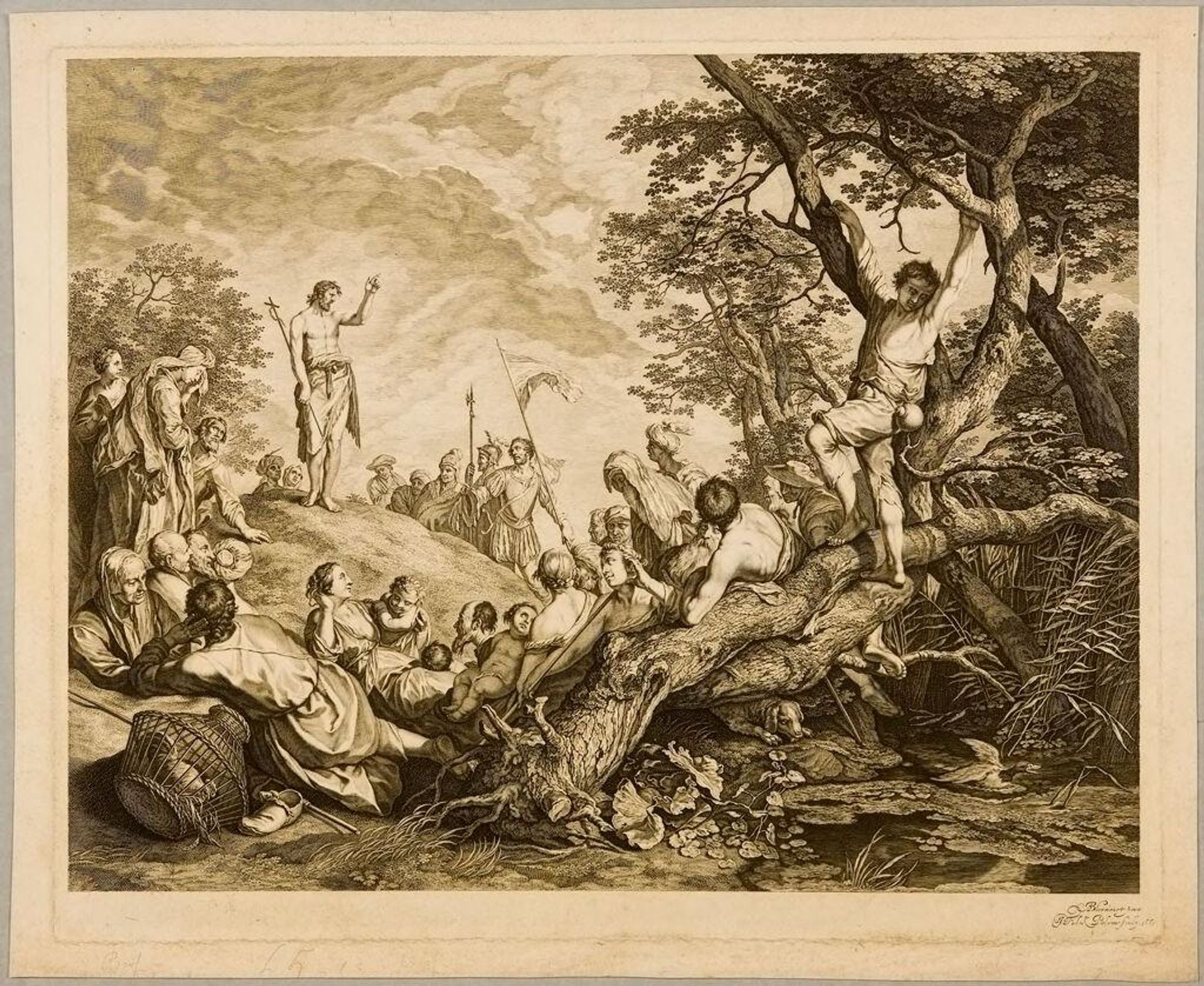 Saint John the Baptist Preaching in the Desert by Jeremias Falck