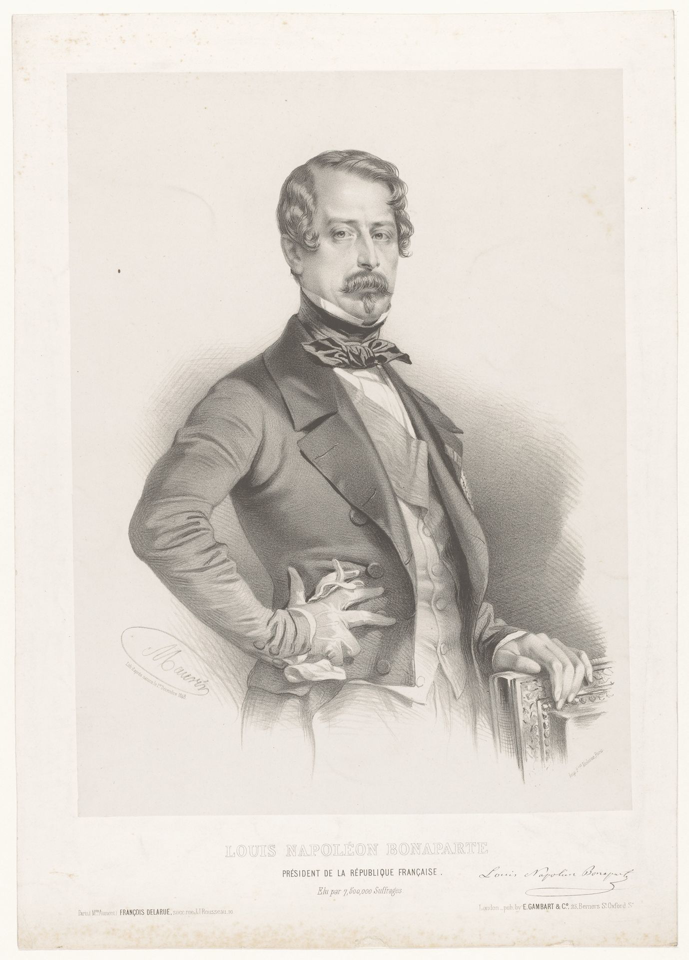 Portret van Karel Lodewijk Napoleon Bonaparte, president van de Franse Repuliek by Nicolas Maurin
