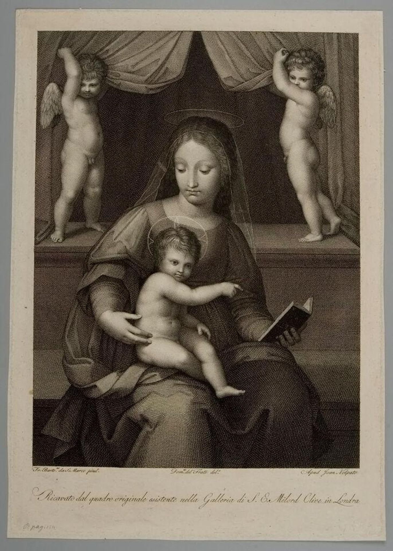 Virgin and Child with a Book and Two Angels by Giovanni Volpato
