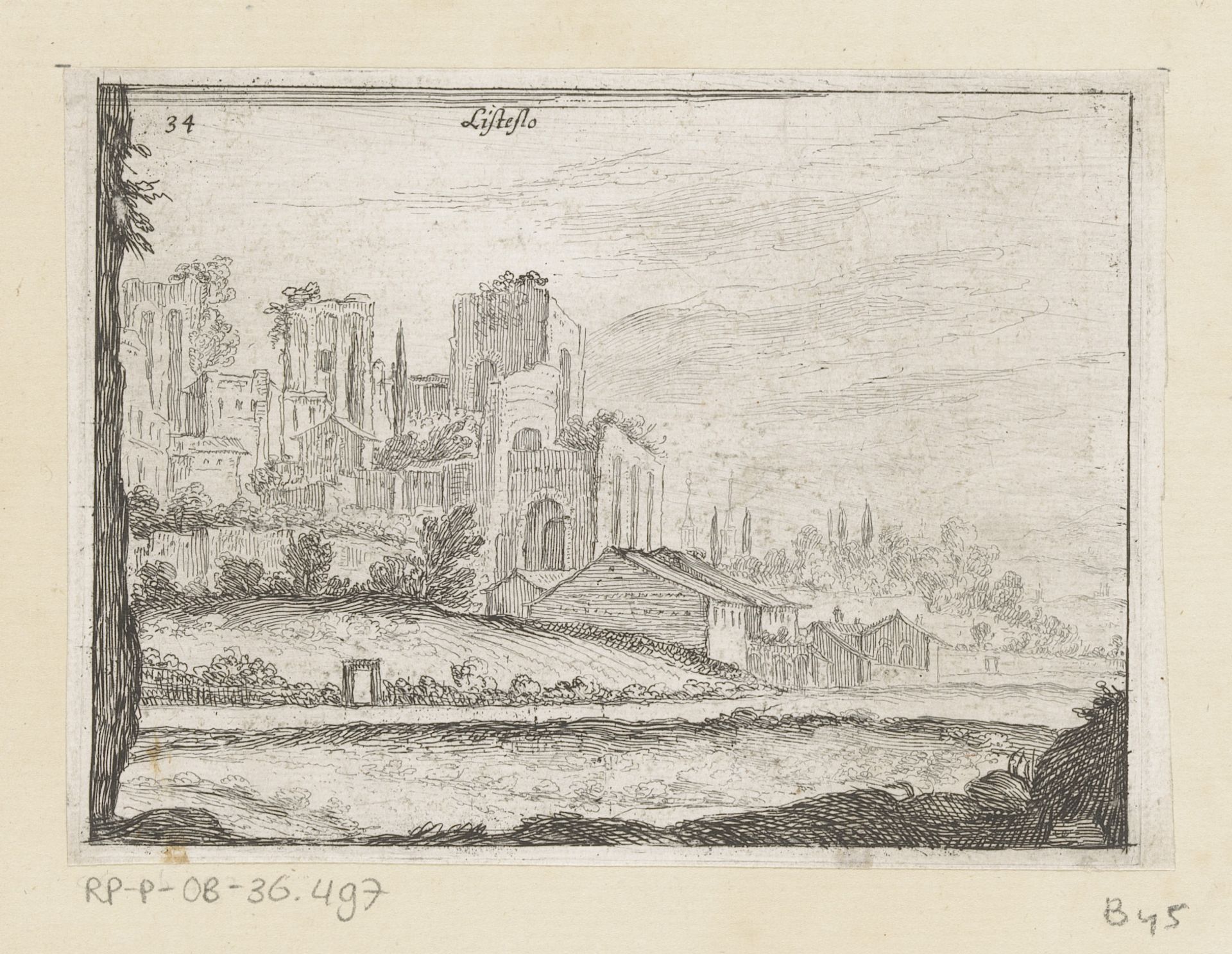 Ruïnes van Palazzo Maggiore te Rome by Giovanni Battista Mercati