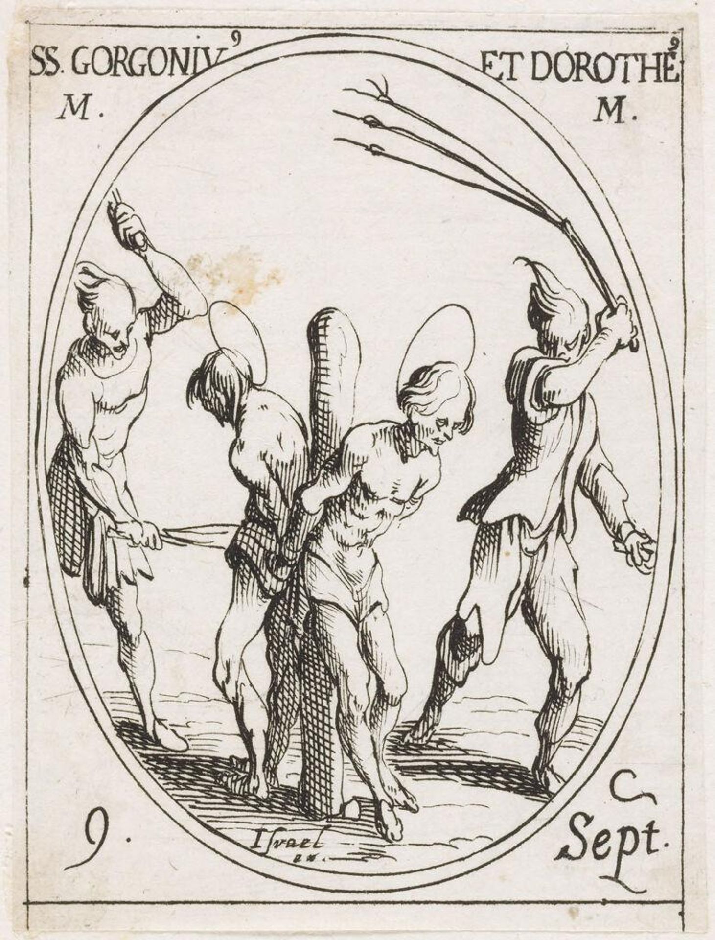 Saint Gorgonius and Dorothy by Jacques Callot