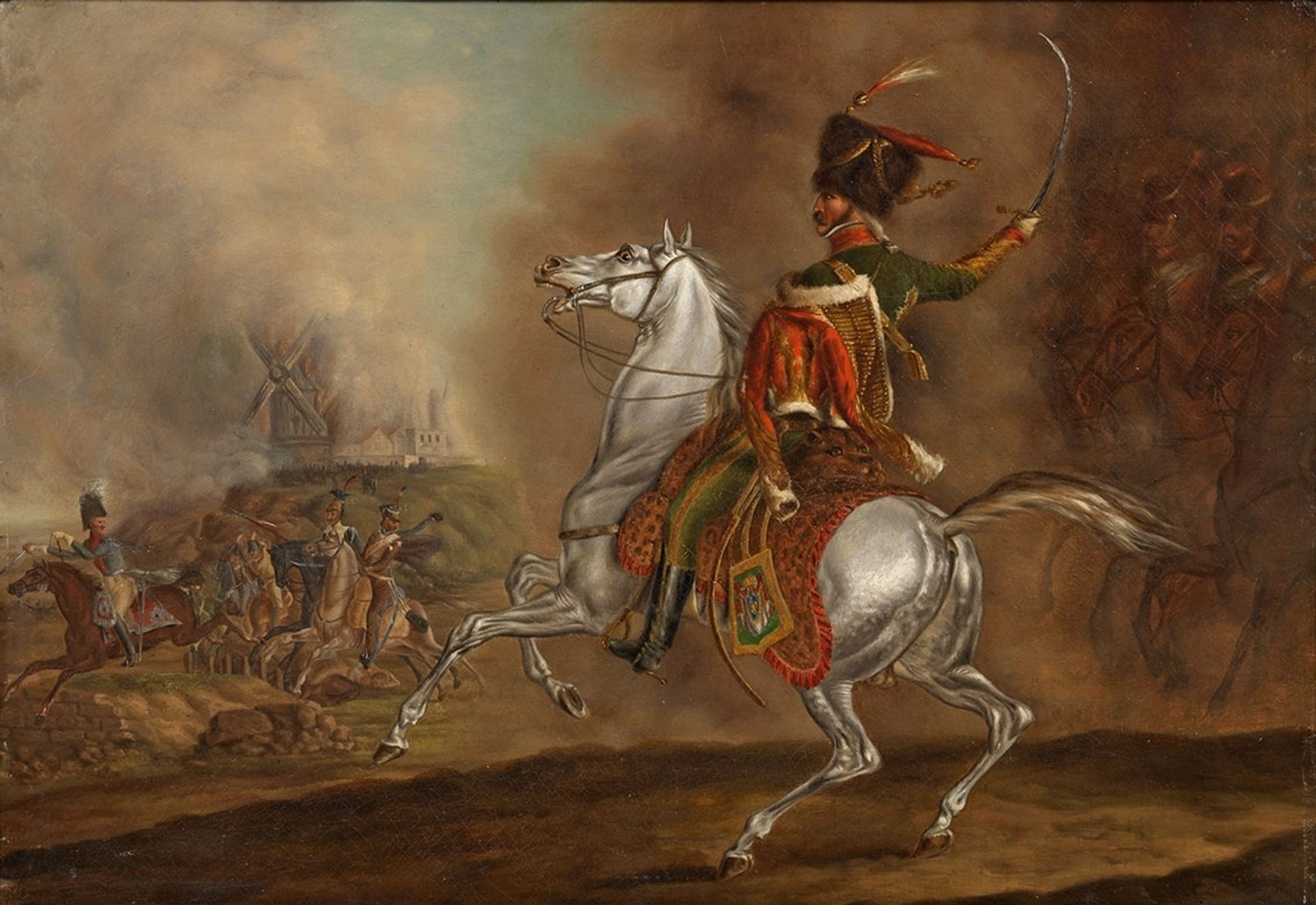 Officer of the Chasseurs à Cheval de la Garde Impériale at the Battle of Waterloo 1815 by Albrecht Adam