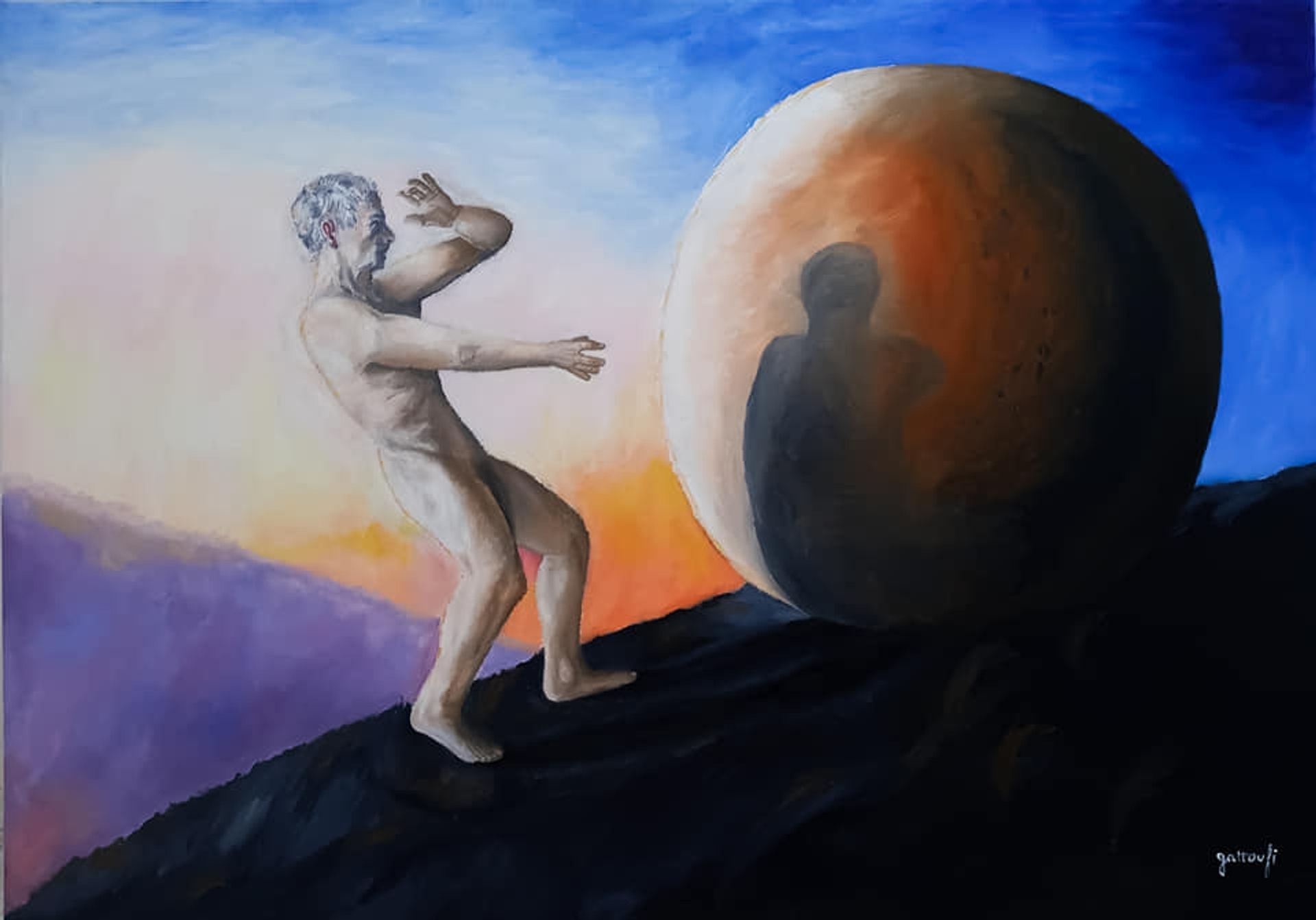 An Existential Crisis Outside Plato's Cave by Sami Gattoufi