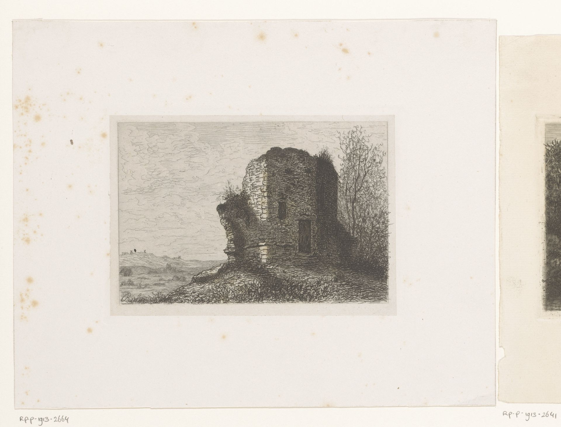 Ruïne van een toren te Aarschot by Emilie Rolin-Jacquemijns