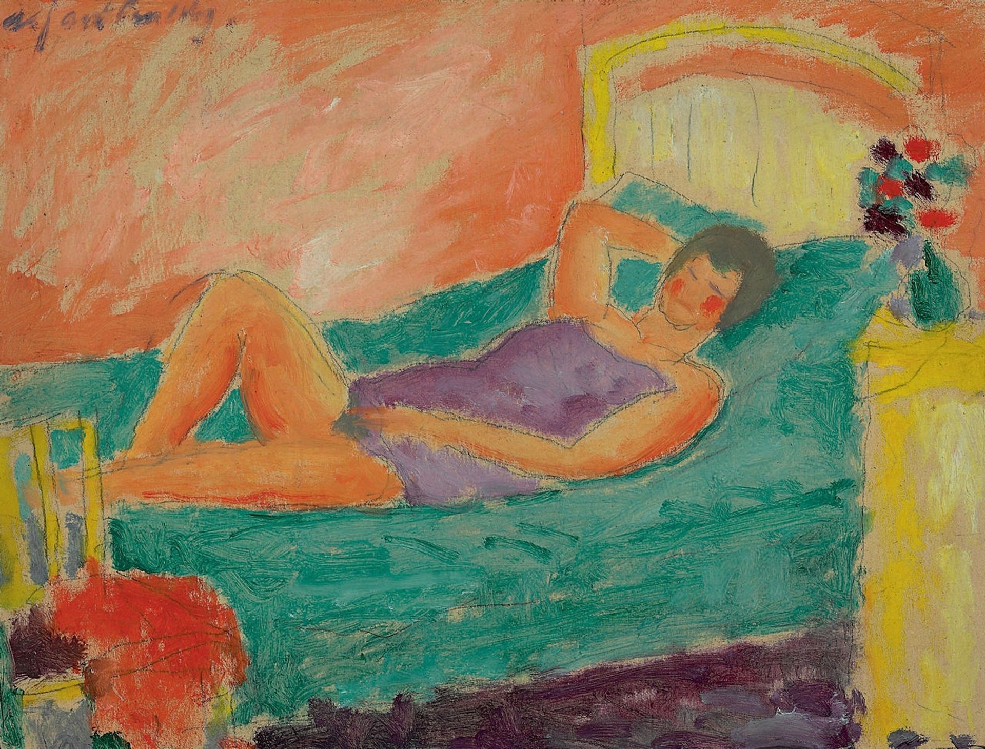 Liegendes Mädchen by Alexej von Jawlensky