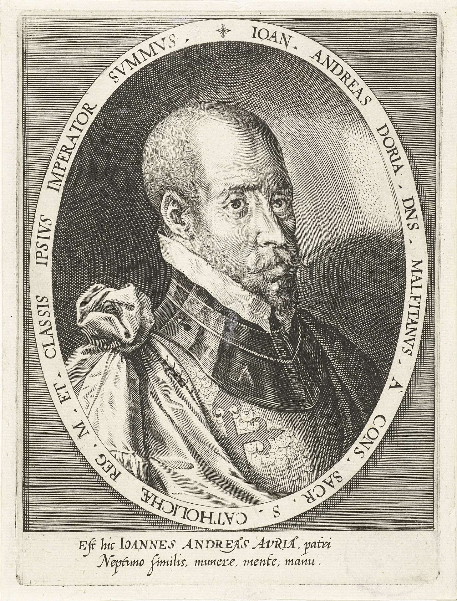 Portret van admiraal Giovanni Andrea Doria by Dominicus Custos
