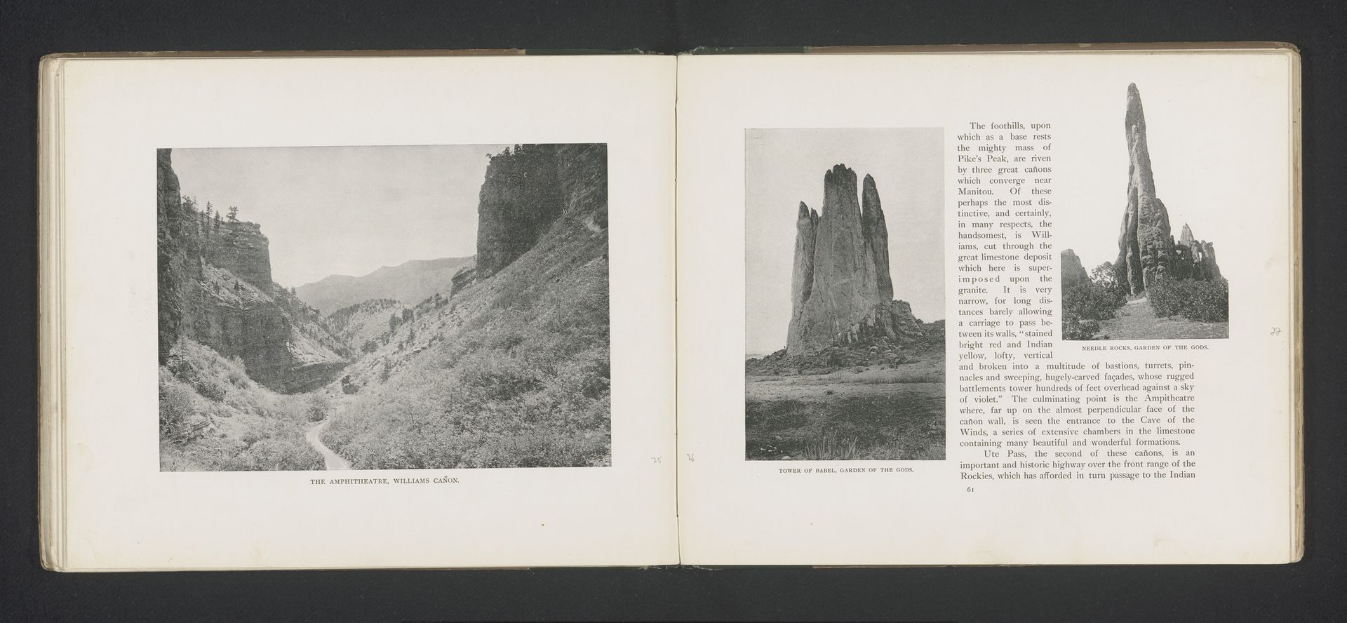 Gezicht op de Tower of Babel in de Tuin der goden te Colorado by Anonymous