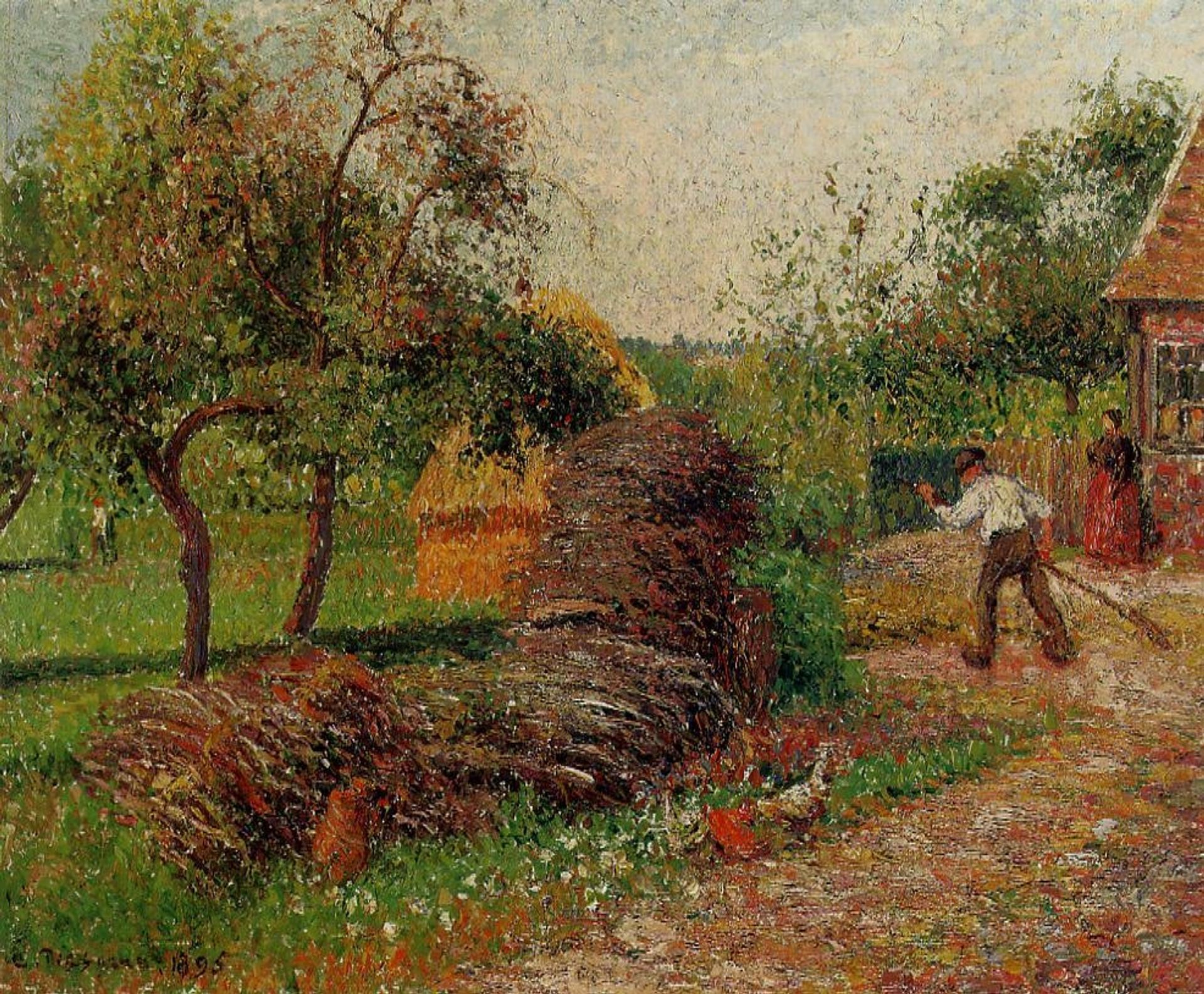Mother Lucien's Yard by Camille Pissarro