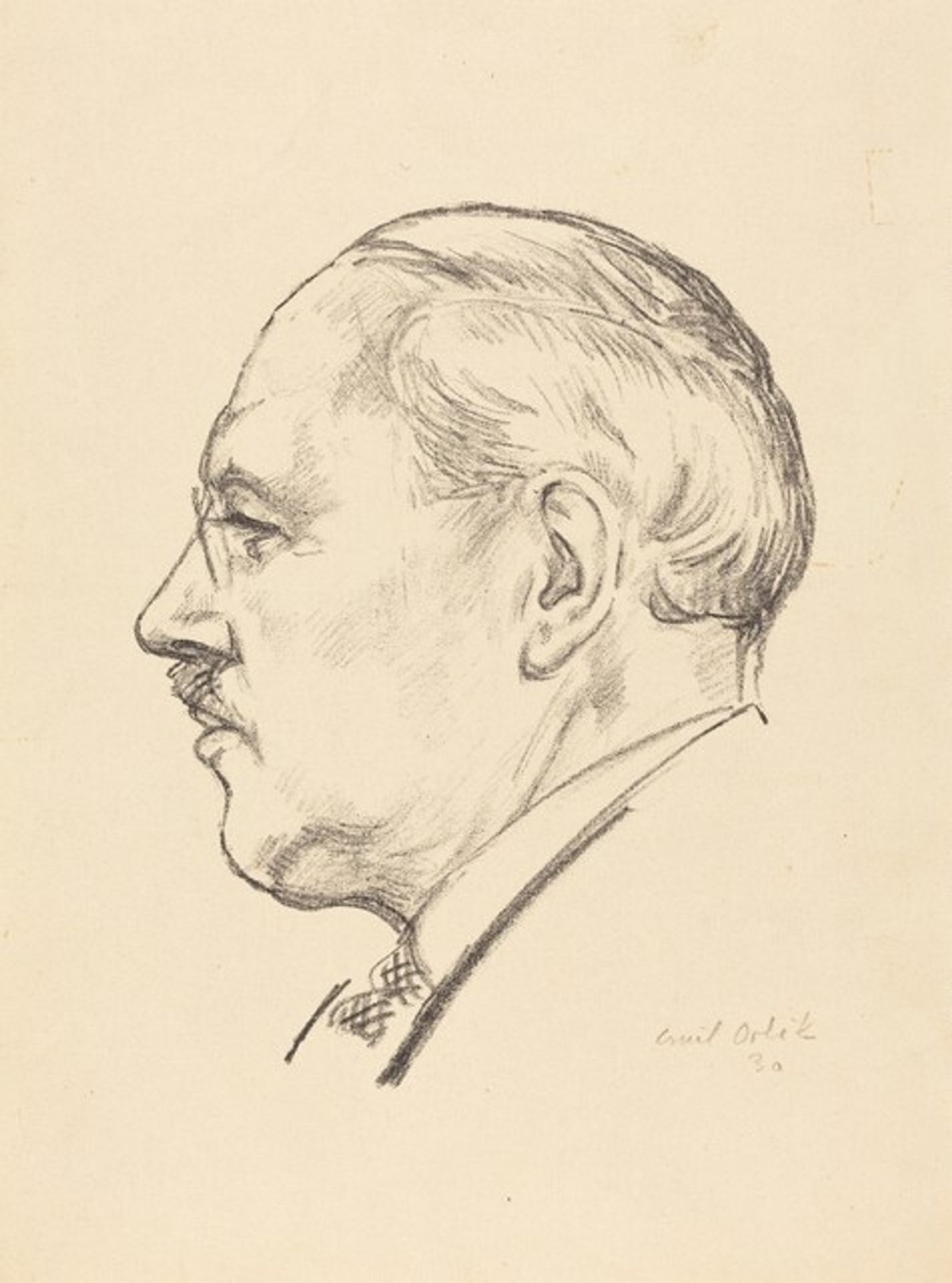 Portrait of a Man by Emil Orlik
