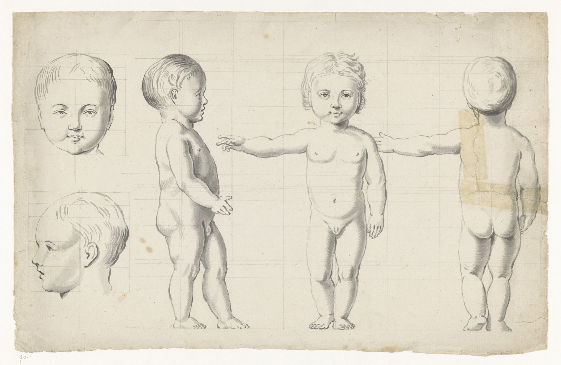 Naaktstudies van een jongetje by Jan Brandes