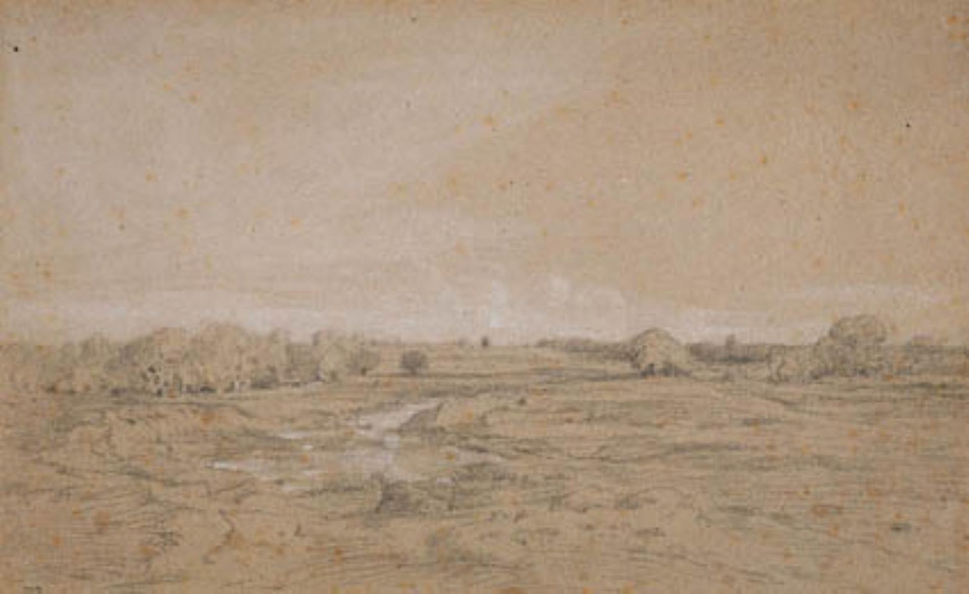 Landskab med vandhul (Berri) by Theodore Rousseau
