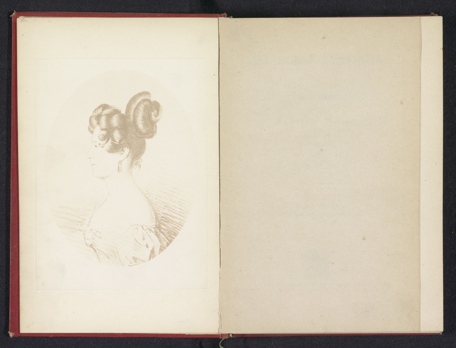 Fotoreproductie van een portret van Karoline Bauer by Anonymous