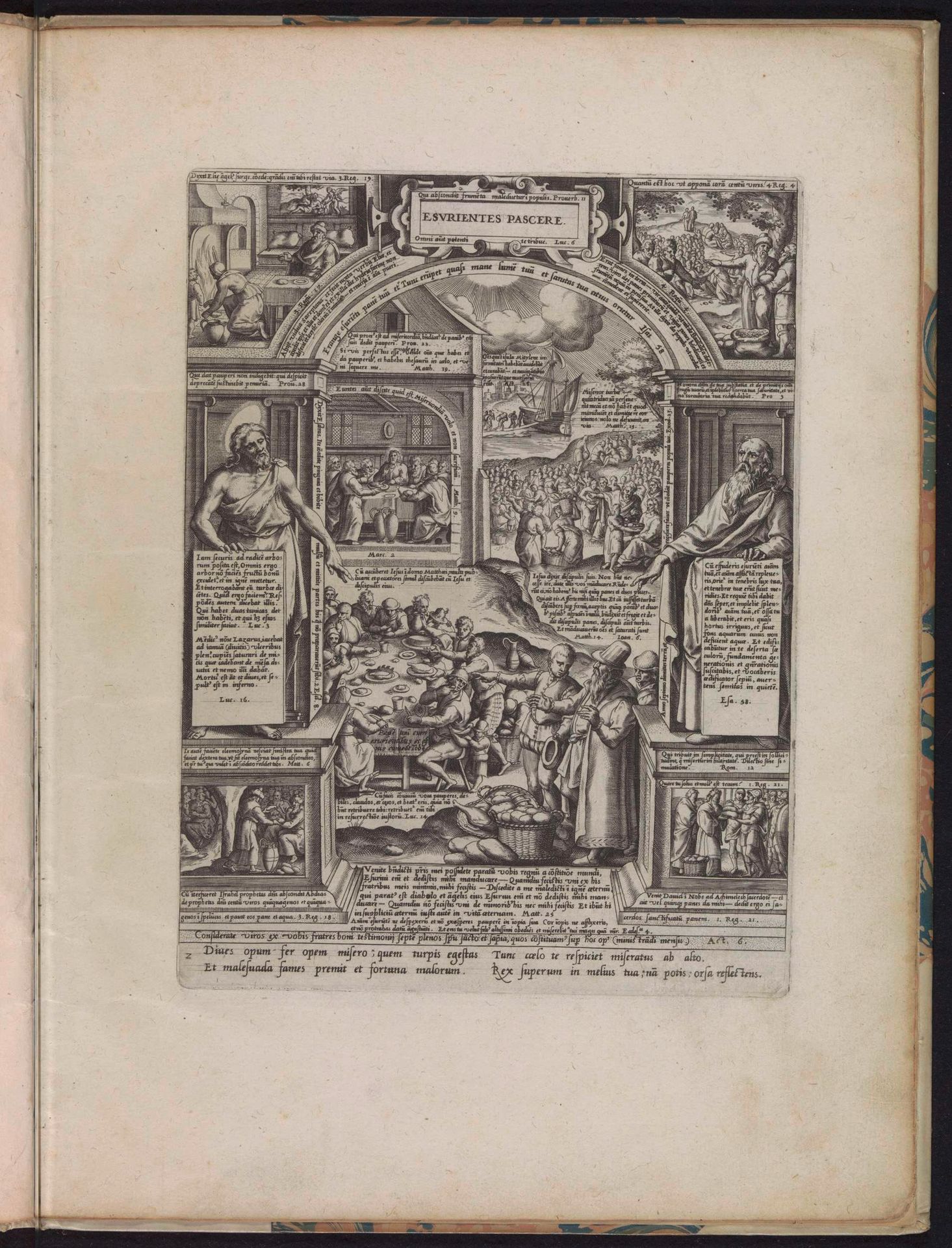 Spijzigen van de hongerigen by Philips Galle
