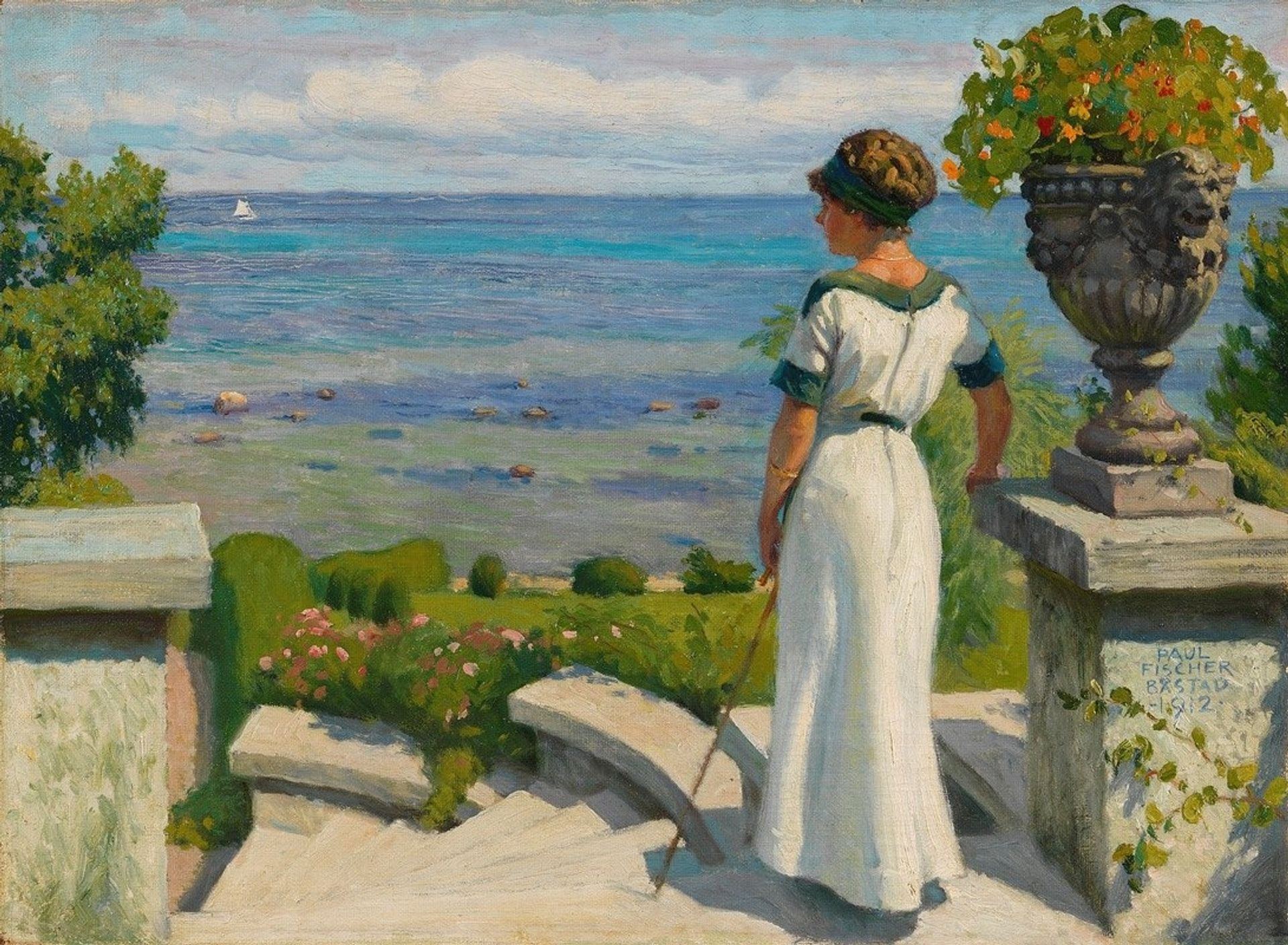 On the terrace by Paul Fischer