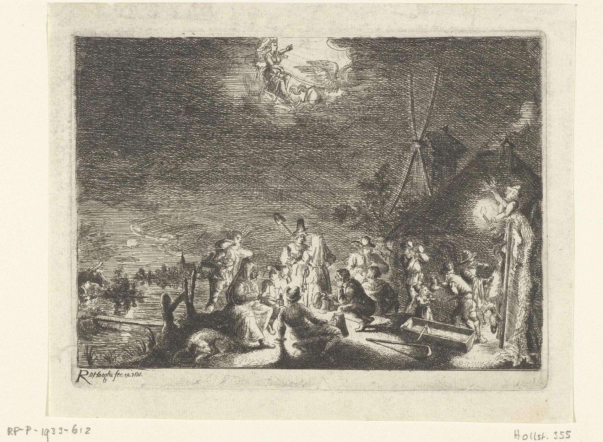 Viering van het midwinter lichtfeest by Romeyn de Hooghe