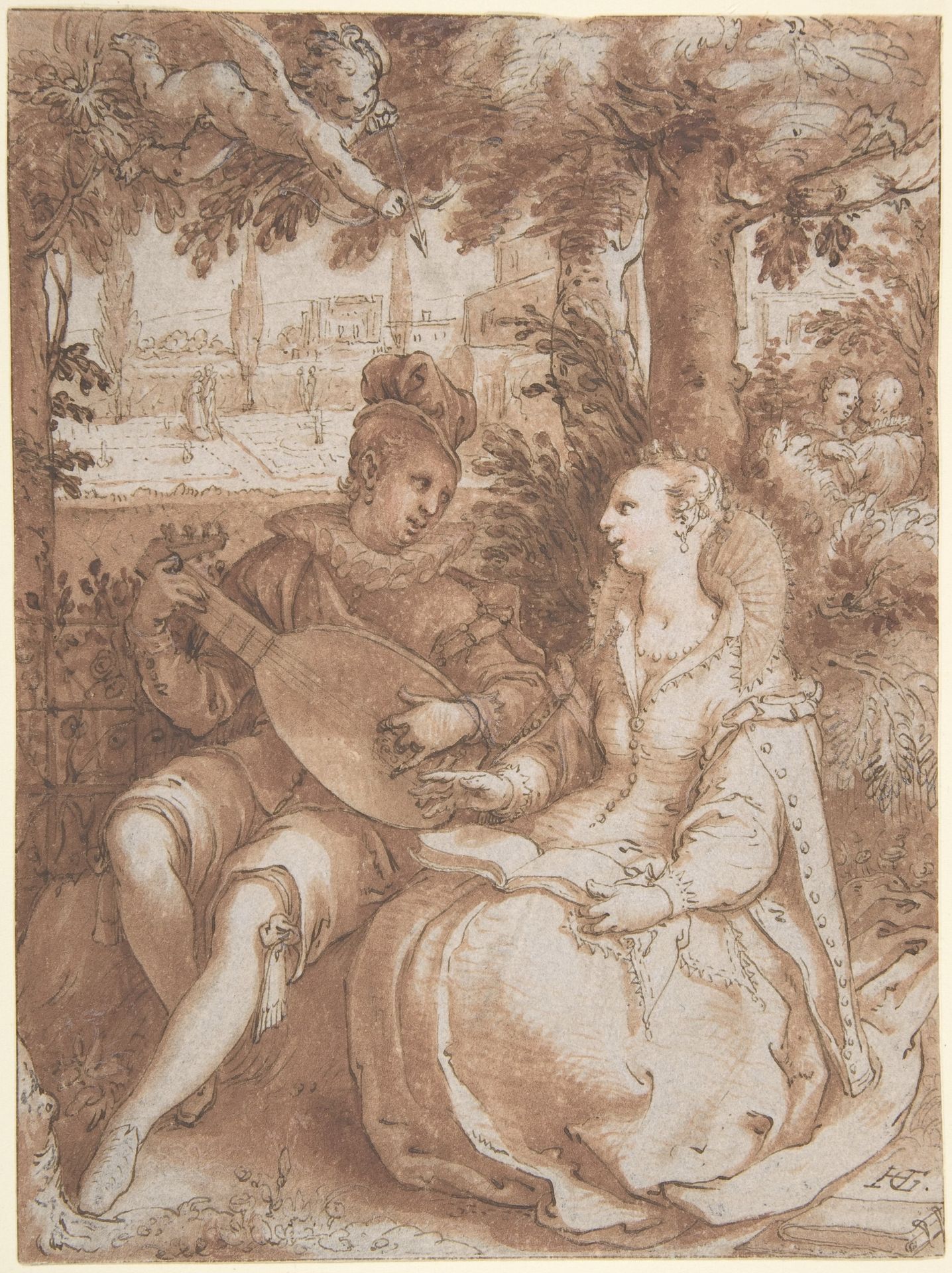 Spring, Drawing for Engraving of the Same Subject by Hendrick Goltzius