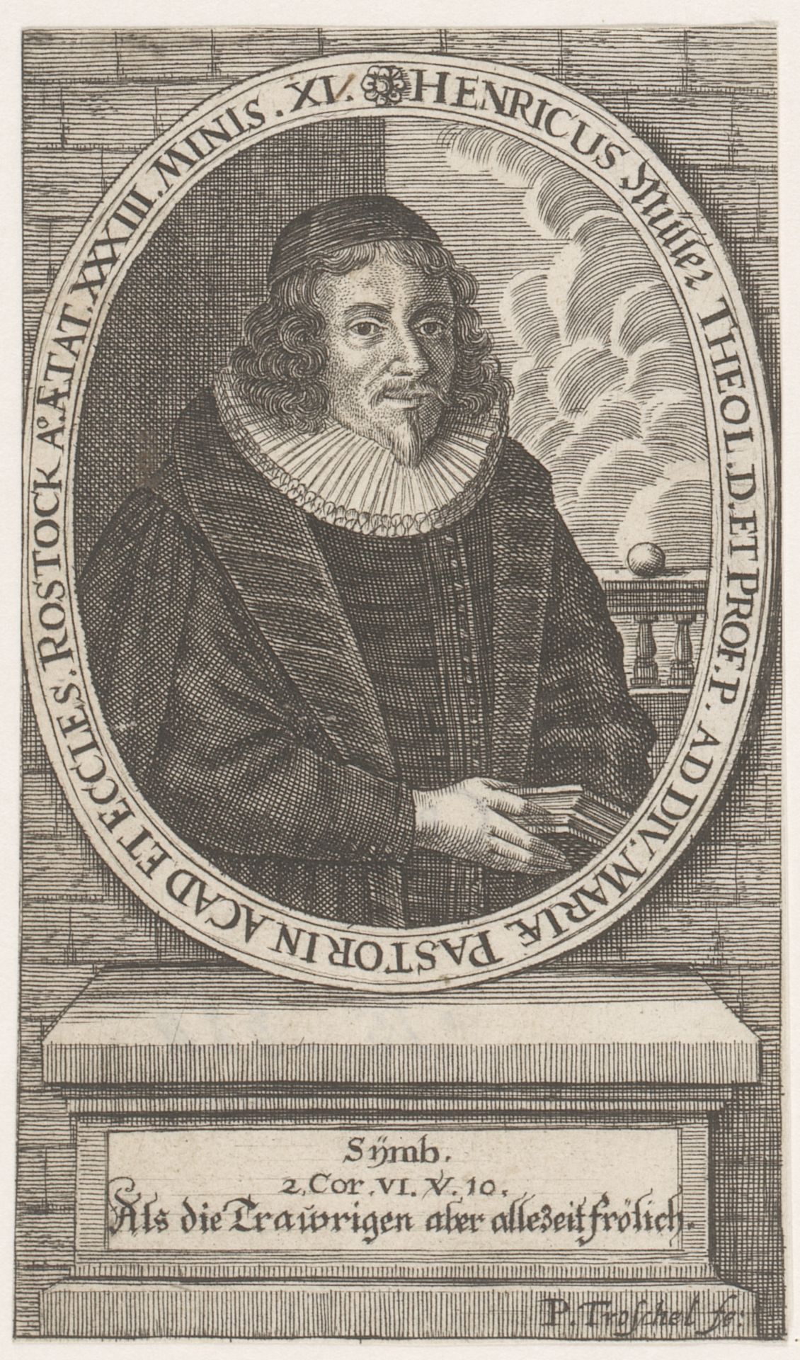 Portret van Heinrich Müller by Peter Troschel