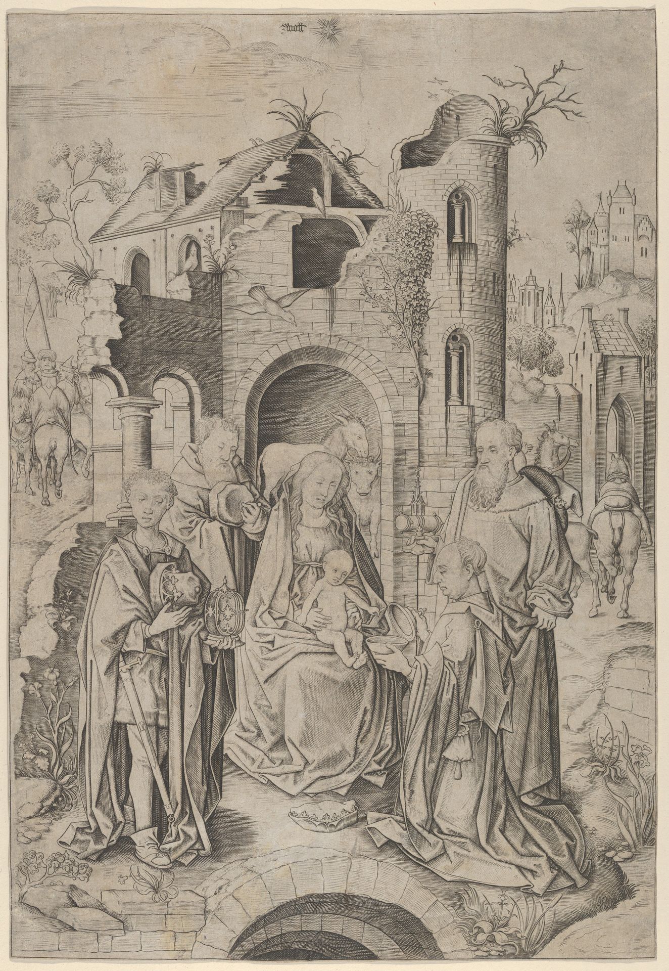 Adoration of the Magi by Master IAM of Zwolle