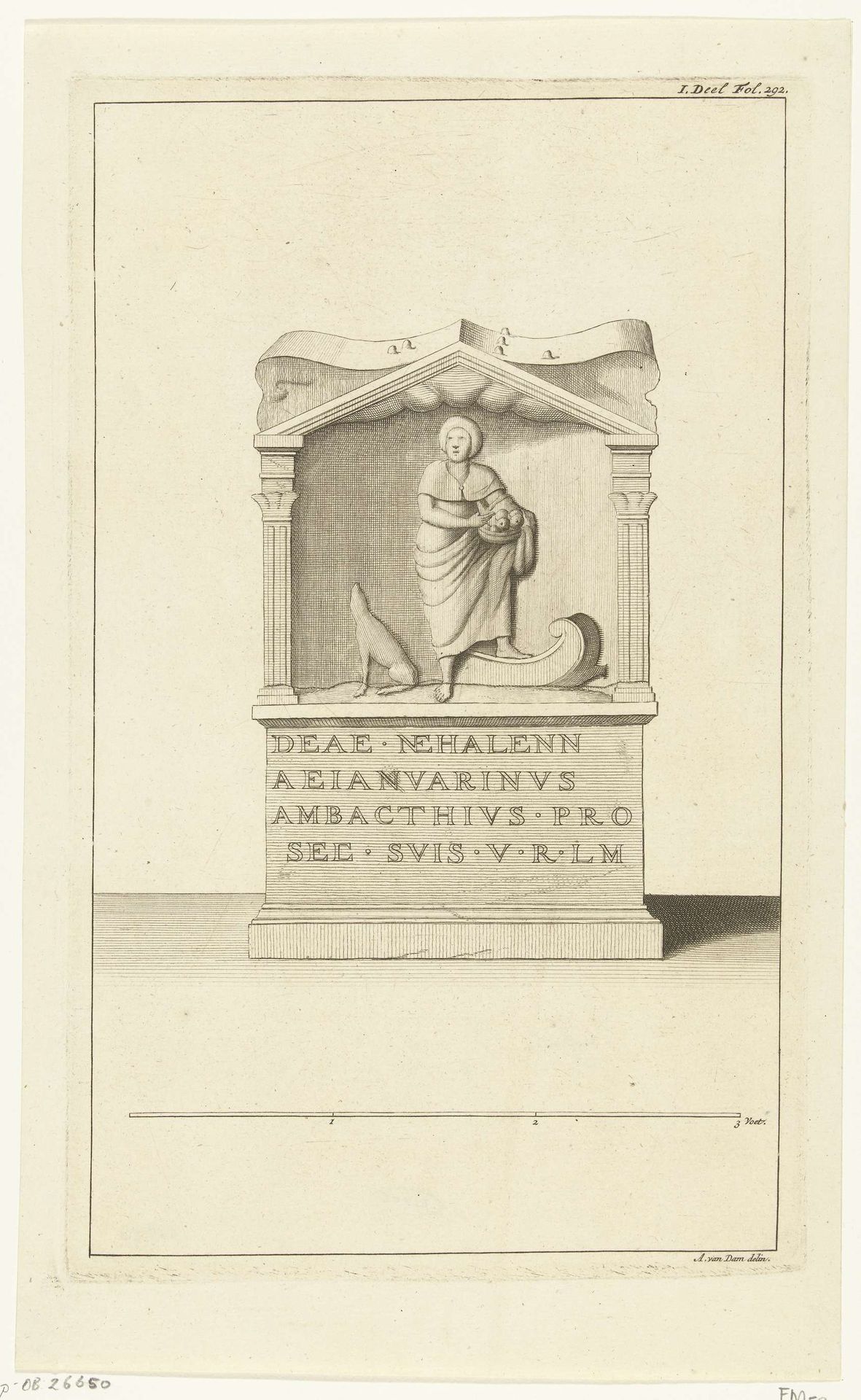 Altaar van de Romeinse godin Nehalennia by François van Bleyswijck