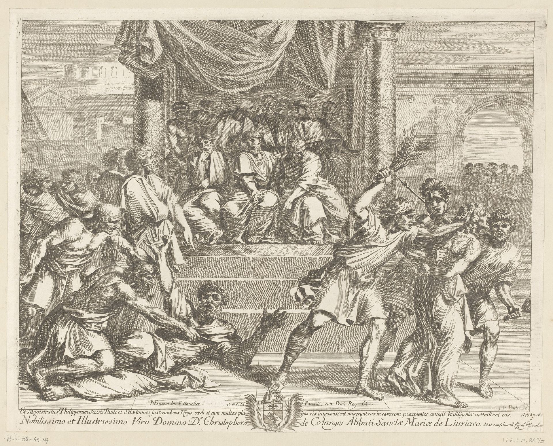 Paulus en Silas geranseld by Jean Lepautre