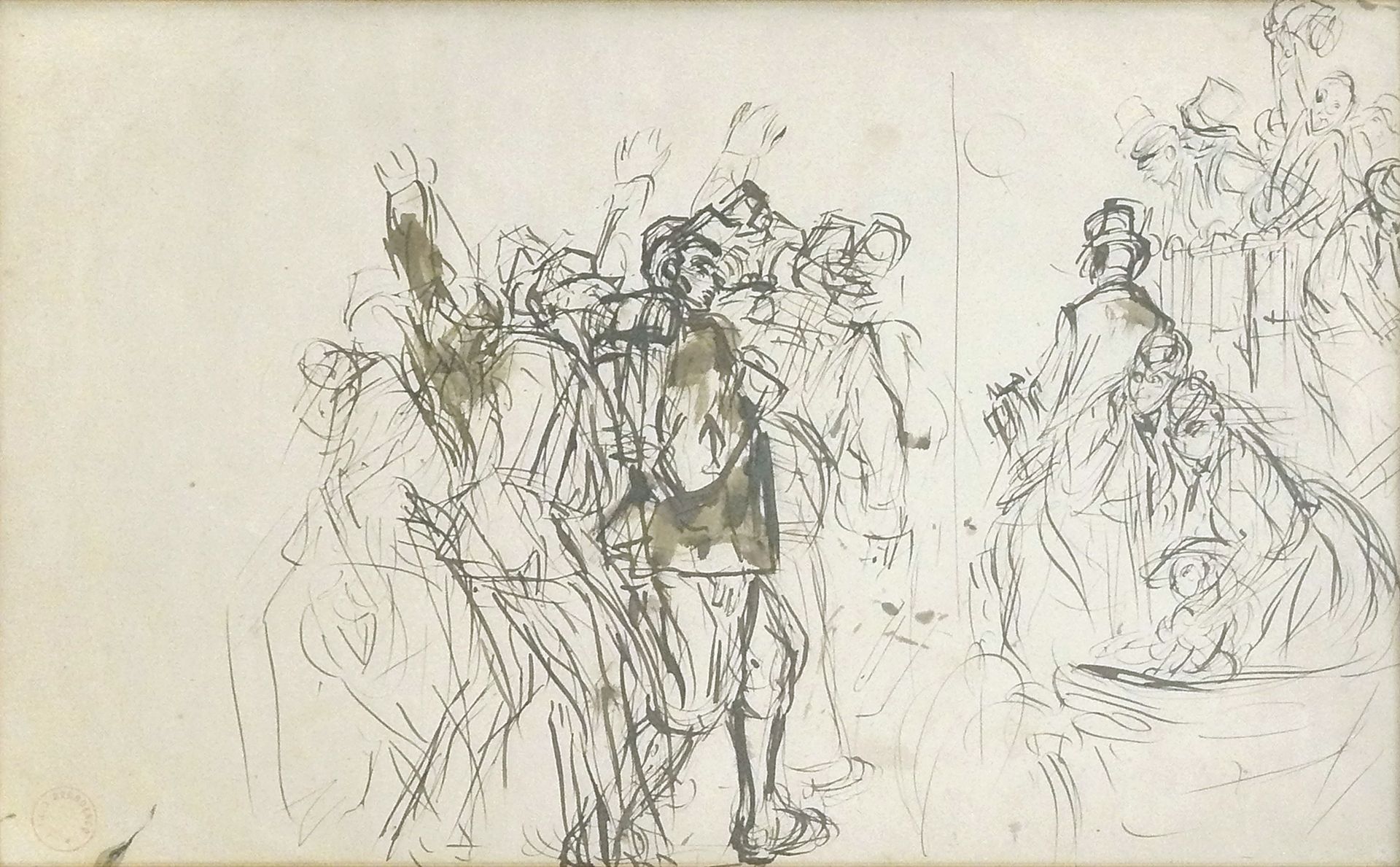 Study for the departure of the soldiers by Alfred Dehodencq