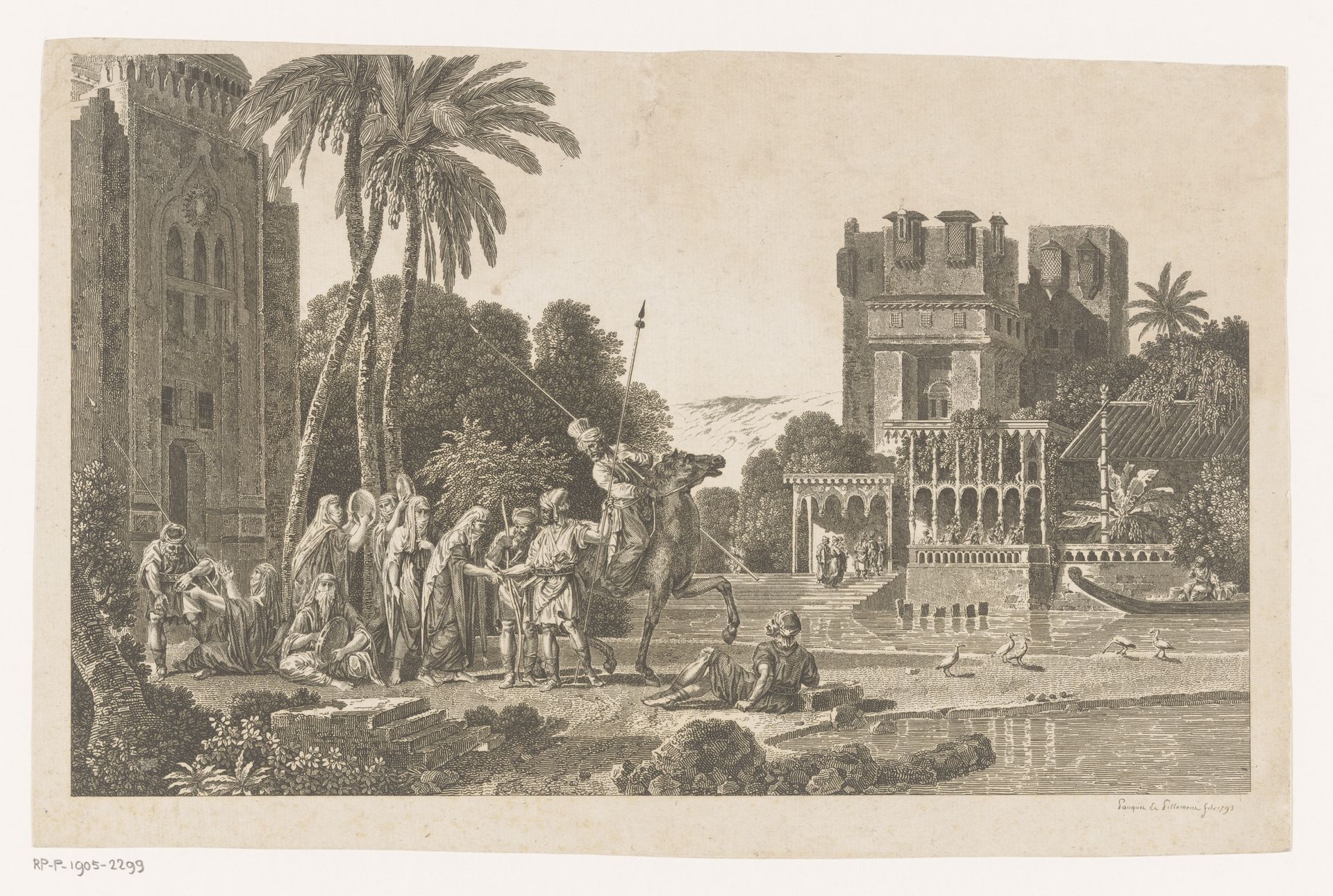 Waarzegsters voorspellen de toekomst van soldaten by Jean Louis Charles Pauquet
